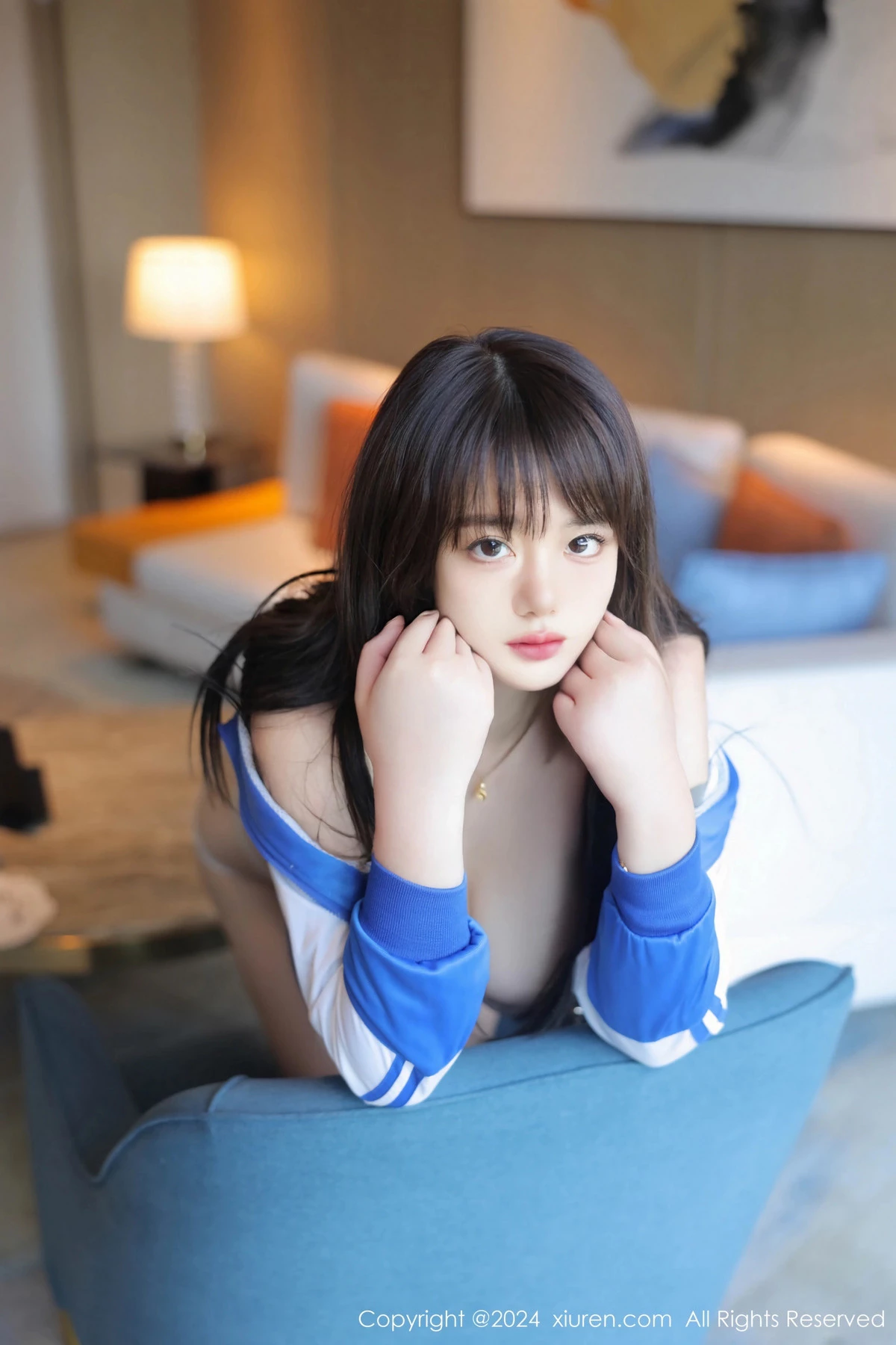 秀人集.com_[XiuRen秀人网]No.8631_模特陈柒柒性感蓝色学妹服饰露白色内衣秀丰腴惹火身材诱惑写真87P