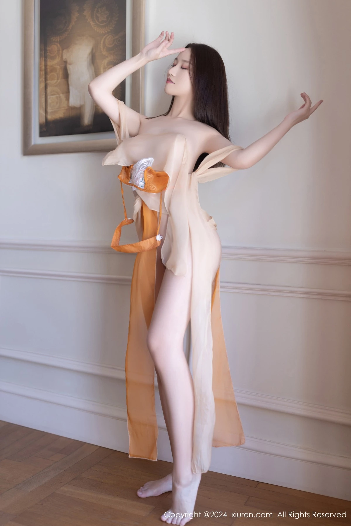 秀人集.com_[XiuRen秀人网]No.8758_模特杏子Yada私房性感黄色敦煌薄纱服饰秀惹火身材完美诱惑写真83P