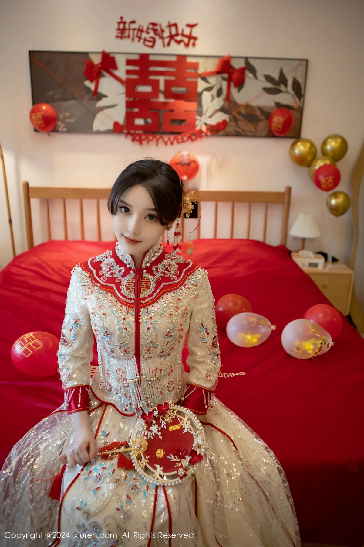 秀人集.com_[XiuRen秀人网]No.8780_模特豆瓣酱闹新娘主题红色新娘装配超薄肉丝秀丰腴身材诱惑写真111P