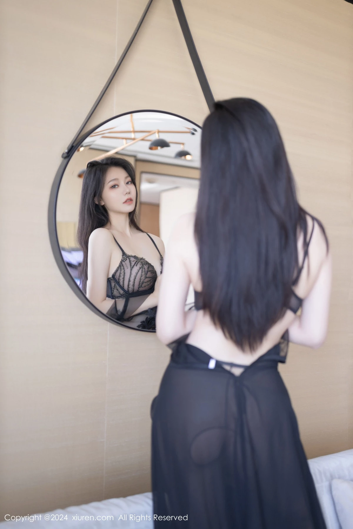 秀人集.com_[XiuRen秀人网]No.8792_模特安然anran性感黑色薄纱连衣裙露黑色内衣秀曼妙身姿诱惑写真80P
