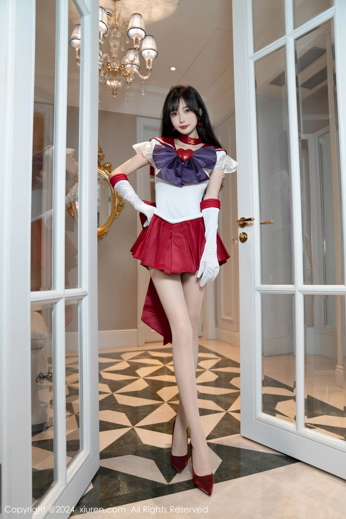 秀人集.com_[XiuRen秀人网]No.8800_模特林星阑性感白色上衣配红短裙露超薄肉丝秀曼妙身姿诱惑写真80P