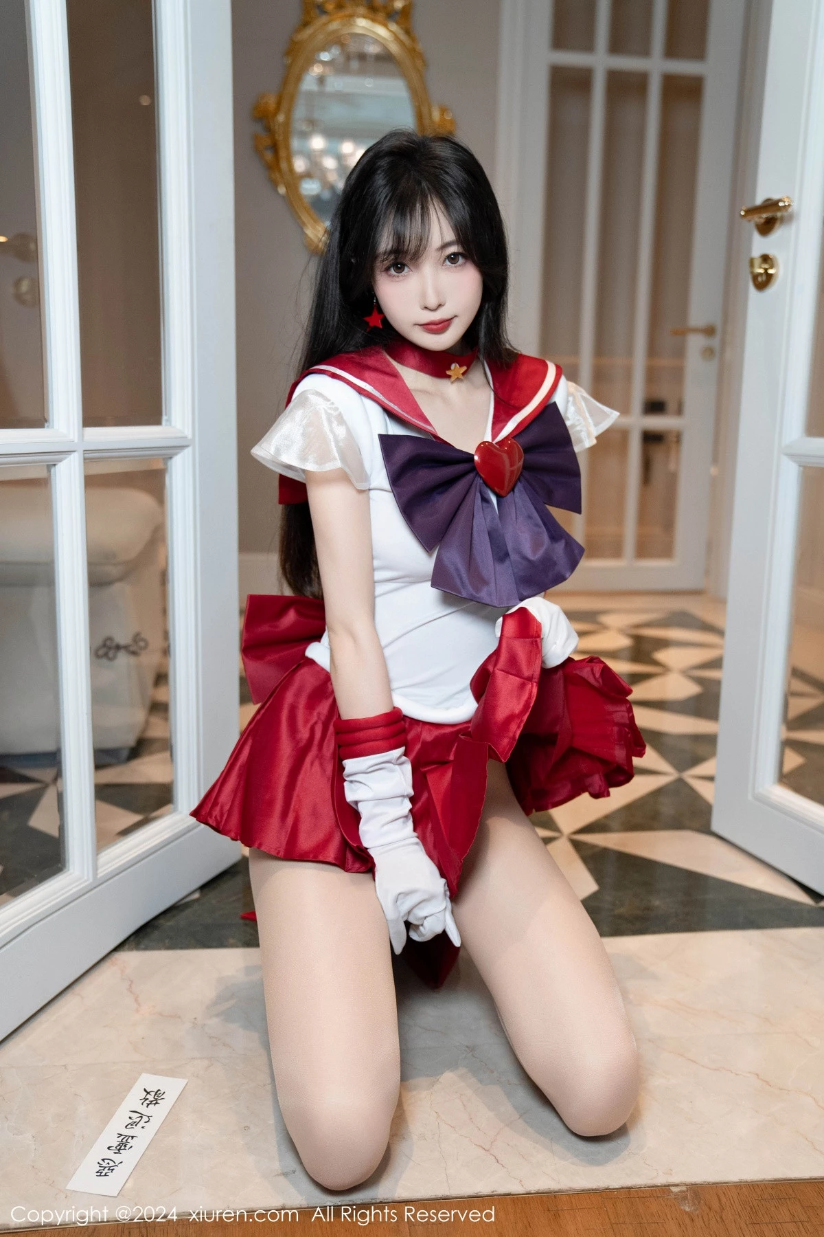 秀人集.com_[XiuRen秀人网]No.8800_模特林星阑性感白色上衣配红短裙露超薄肉丝秀曼妙身姿诱惑写真80P