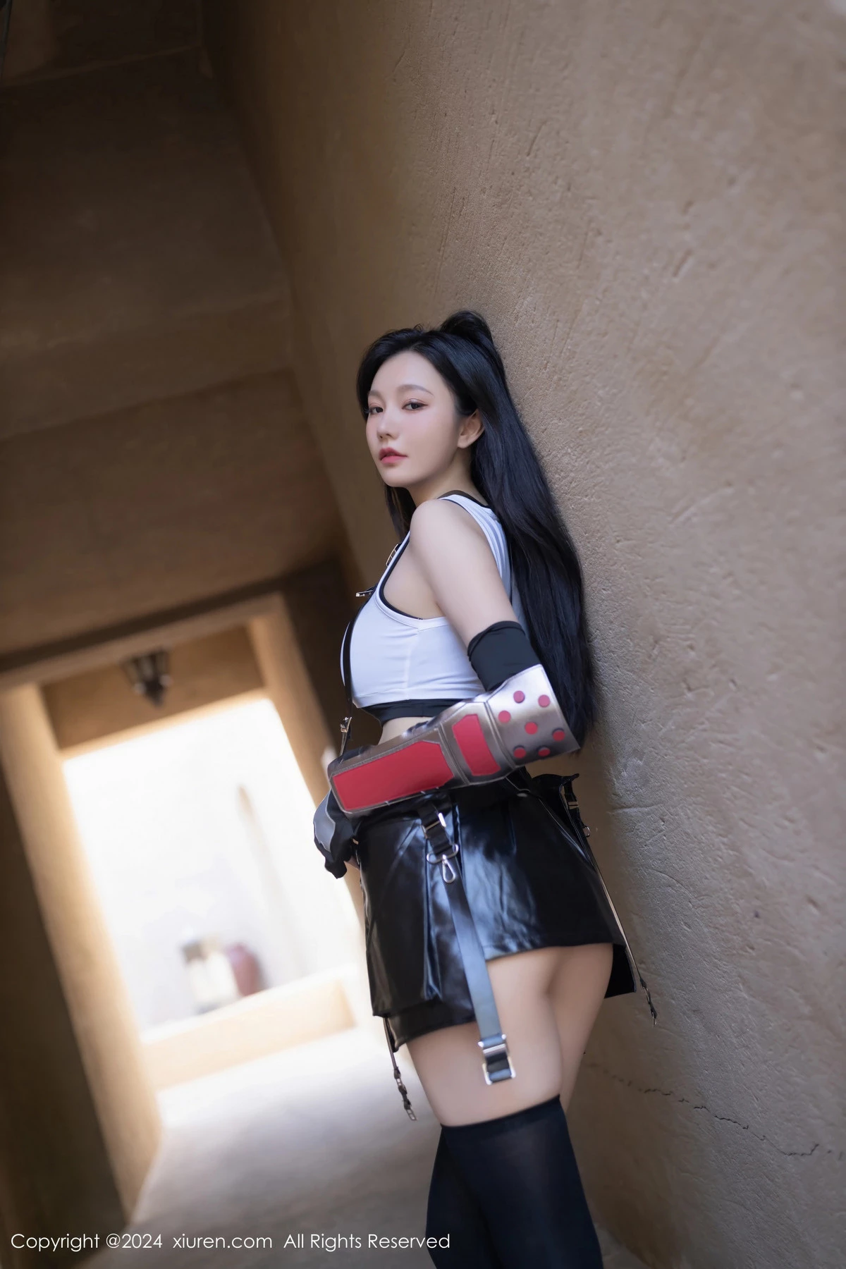 秀人集.com_[XiuRen秀人网]No.8829_模特安然anran性感CosPlay蒂法服饰配黑丝袜秀柔美身姿诱惑写真80P