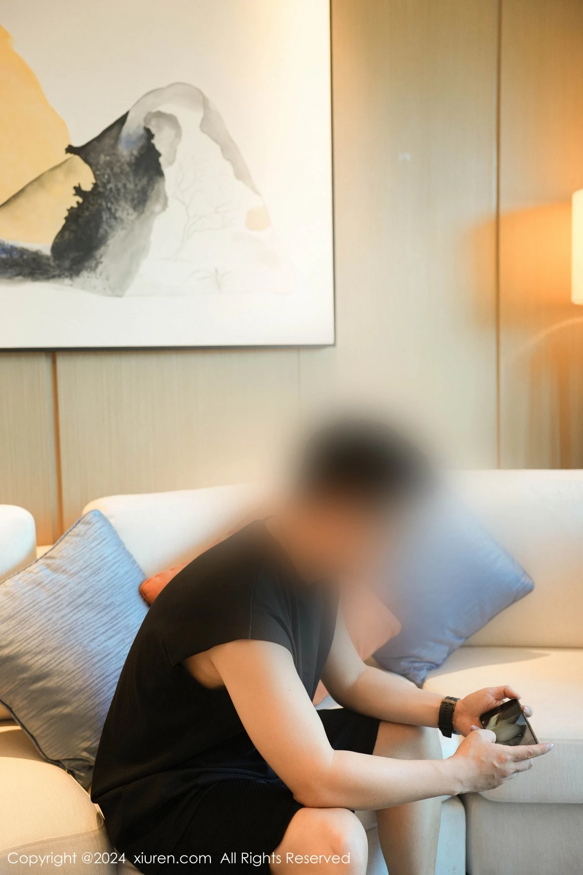 秀人集.com_[XiuRen秀人网]No.8735_模特甜妮性感黑色制服露黑色蕾丝内衣配黑丝袜秀曼妙身姿诱惑写真85P