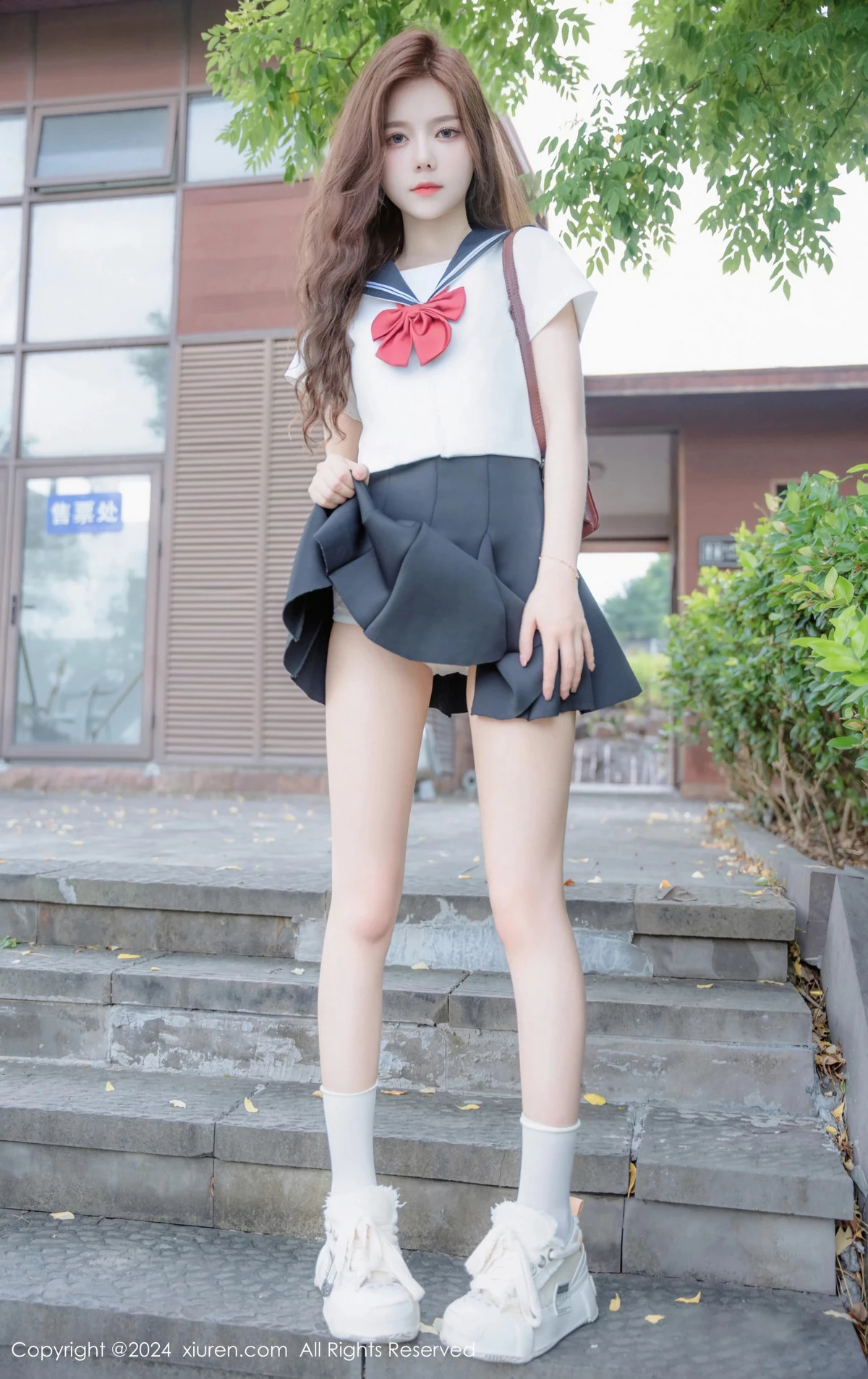 秀人集.com_[XiuRen秀人网]No.8948_新人模特拍黄瓜girl性感JK制服露白色蕾丝内衣秀曼妙身姿诱惑写真81P