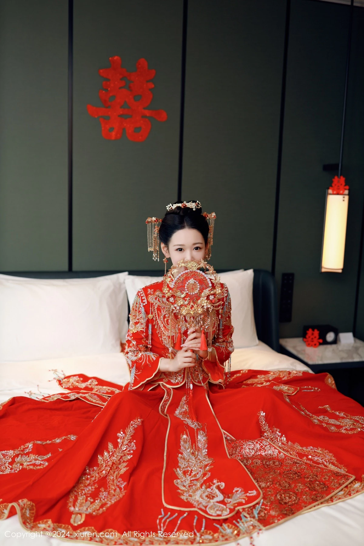 秀人集.com_[XiuRen秀人网]No.8972_模特唐安琪性感红色新娘服饰露红色内衣配超薄肉丝撩人诱惑写真79P