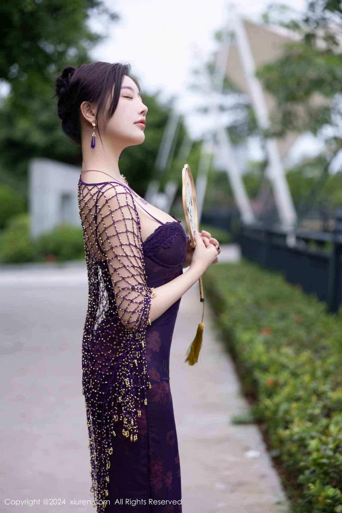 秀人集.com_[XiuRen秀人网]No.9092_女神杨晨晨Yome性感紫色情趣服配紫色丝袜秀丰腴身材诱惑写真80P