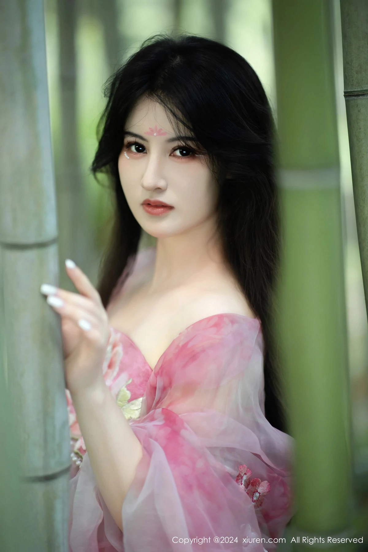 秀人集.com_[XiuRen秀人网]No.9100_模特诗诗kiki户外性感粉色古风薄纱服饰秀丰腴身姿惹火诱惑写真70P