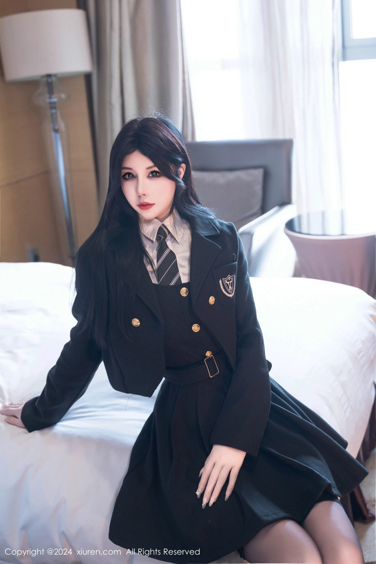 秀人集.com_[XiuRen秀人网]No.9106_模特陈芊儿私房性感白T露黑色皮质情趣内衣秀丰满身材诱惑写真90P