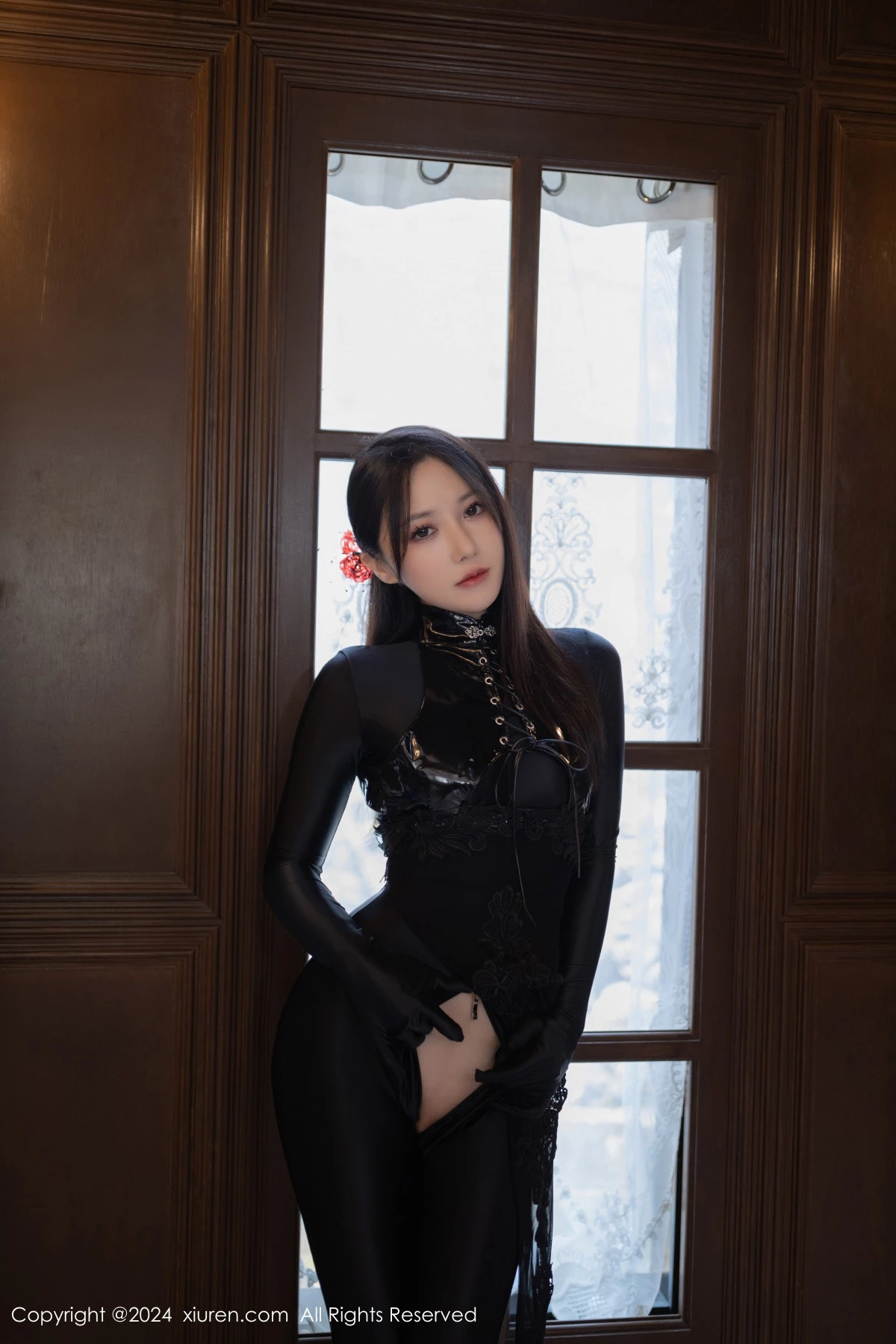 秀人集.com_[XiuRen秀人网]No.9125_模特鱼子酱Fish私房性感黑色紧身连体衣秀曼妙身姿撩人诱惑写真80P