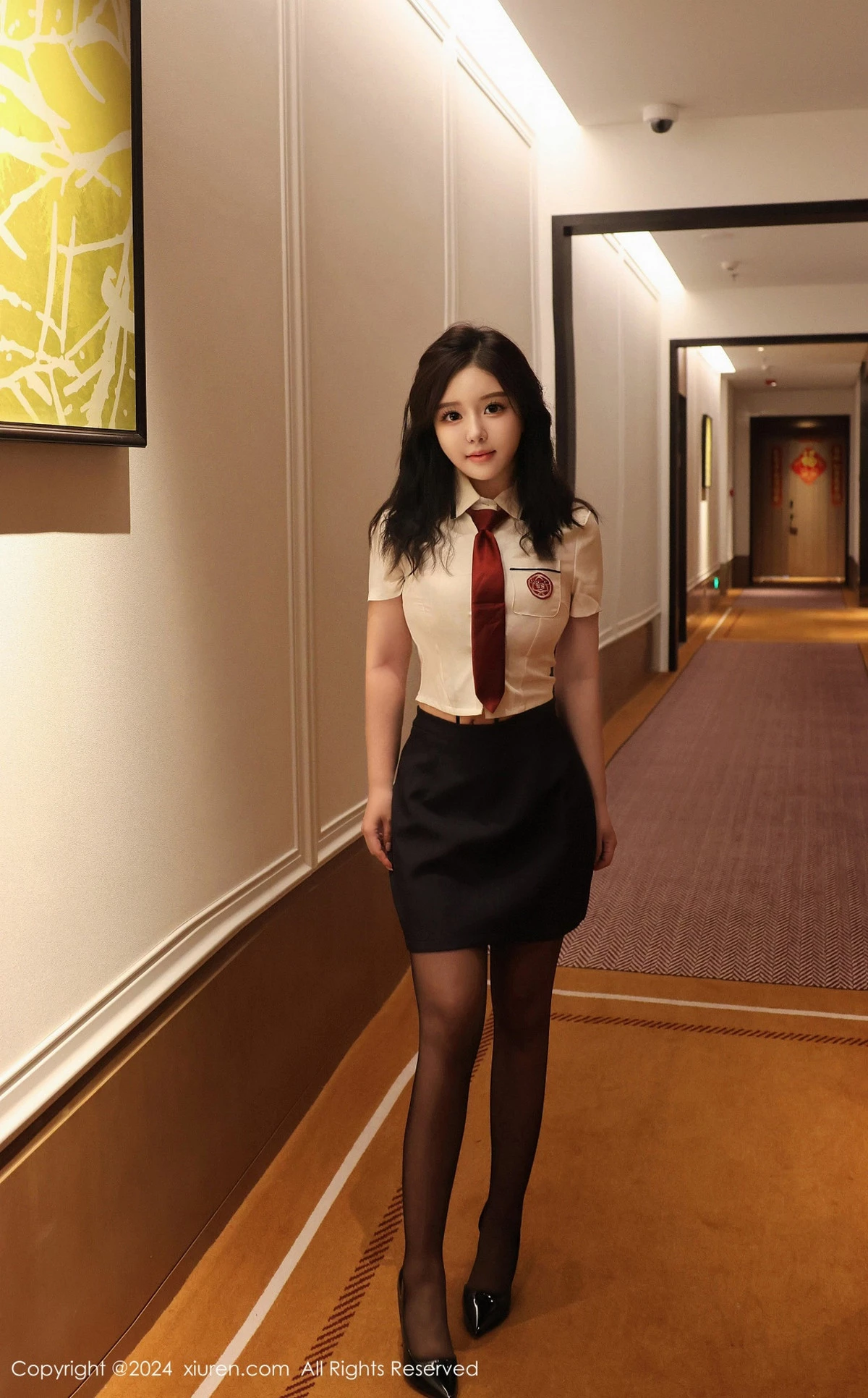 秀人集.com_[XiuRen秀人网]No.9122_模特小薯条nienie性感JK制服露黑色情趣内衣秀惹火身材诱惑写真72P