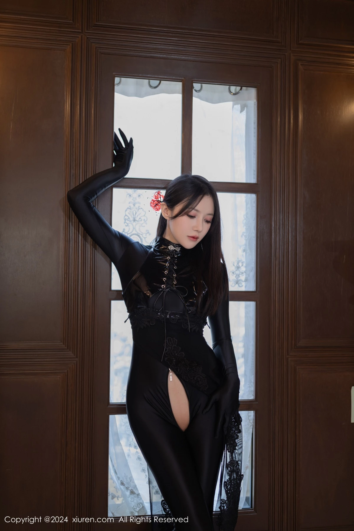 秀人集.com_[XiuRen秀人网]No.9125_模特鱼子酱Fish私房性感黑色紧身连体衣秀曼妙身姿撩人诱惑写真80P