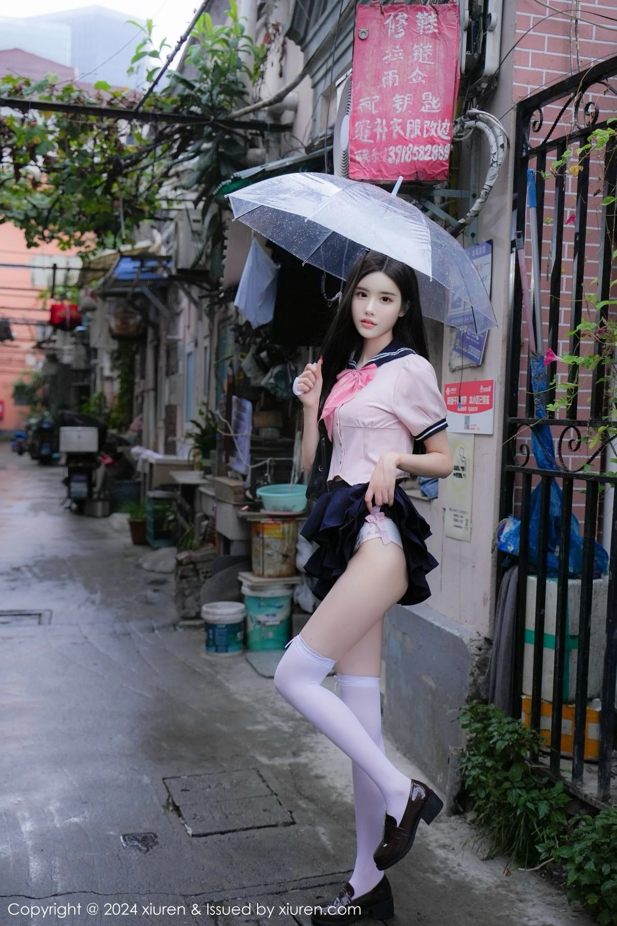秀人集.com_[XiuRen秀人网]No.9224_模特Erikaki性感粉色JK制服配白色丝袜秀翘臀美腿撩人诱惑写真84P