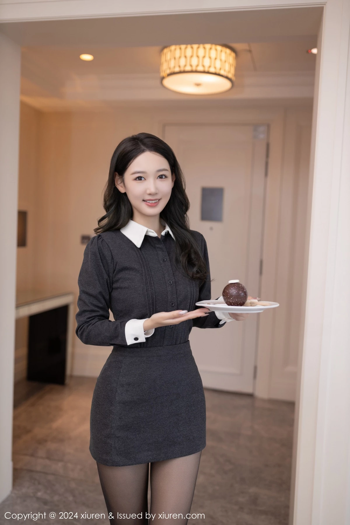 秀人集.com_[XiuRen秀人网]No.9250_模特唐安琪性感黑色制服露红色内衣配超薄黑丝秀曼妙身姿诱惑写真80P