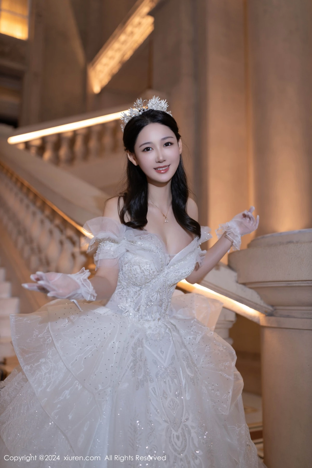 秀人集.com_[XiuRen秀人网]No.9283_模特唐安琪性感白色婚纱露白色内衣配超薄肉丝秀美腿诱惑写真86P