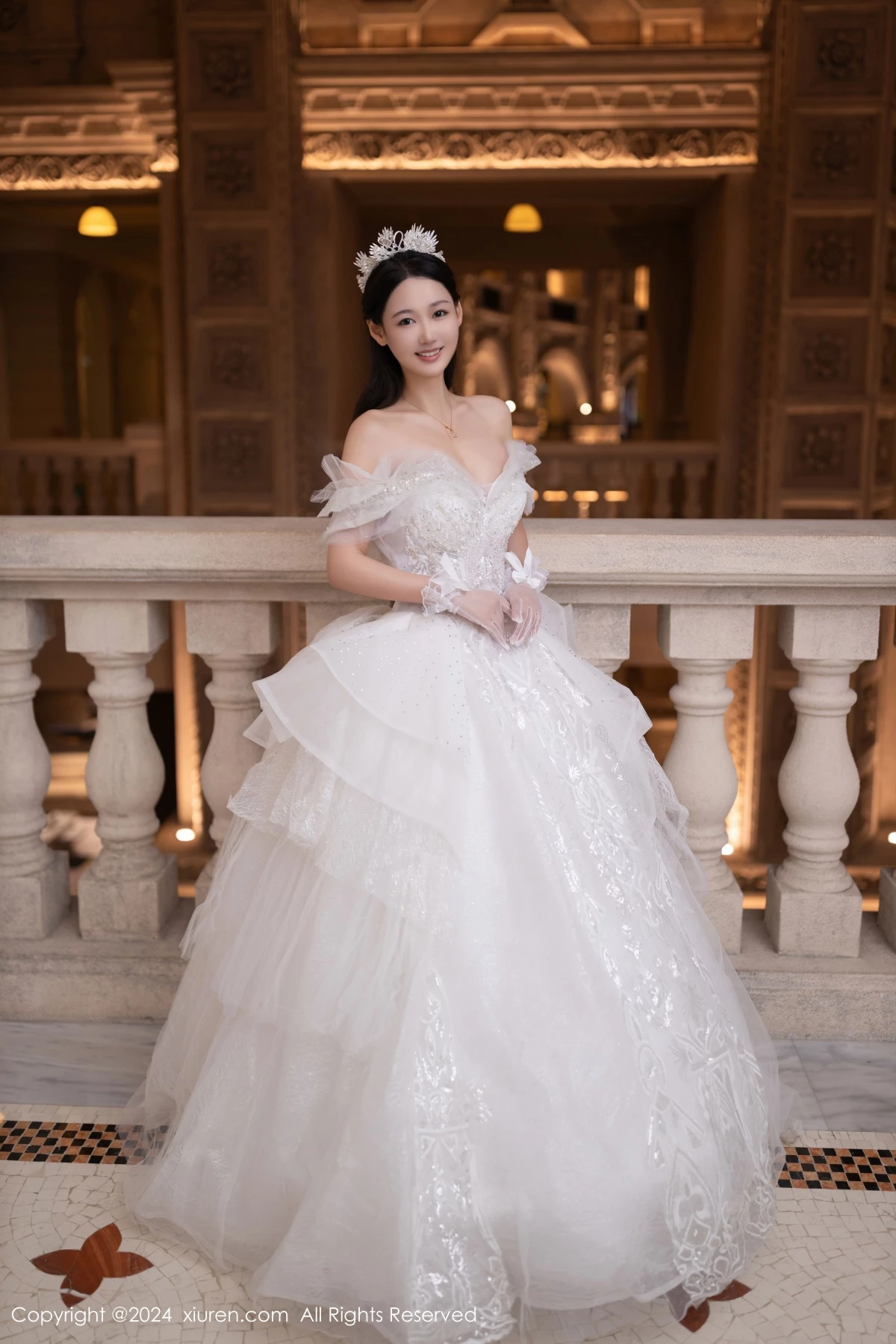 秀人集.com_[XiuRen秀人网]No.9283_模特唐安琪性感白色婚纱露白色内衣配超薄肉丝秀美腿诱惑写真86P