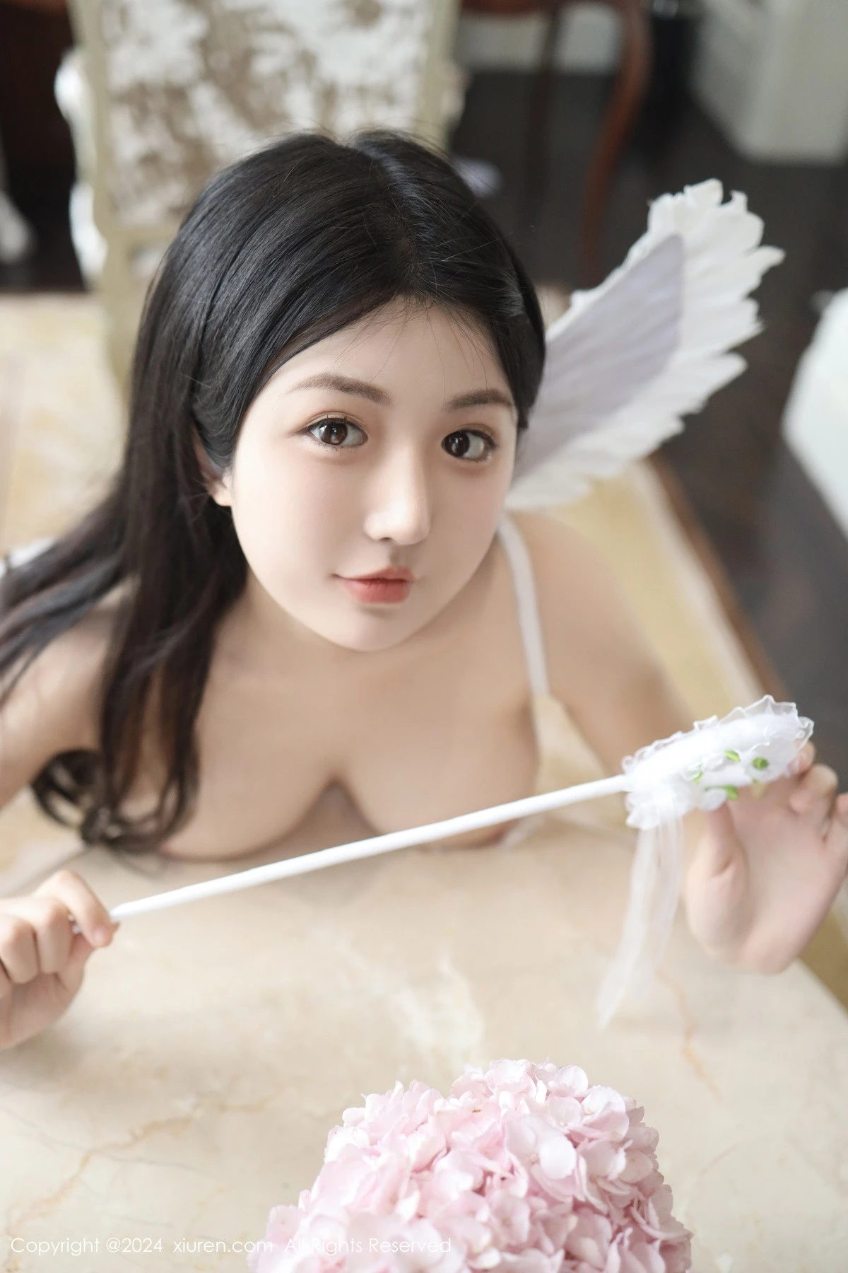 秀人集.com_[XiuRen秀人网]No.9179_模特陈小花小天使装扮性感白色情趣服饰秀曼妙身姿迷人诱惑写真52P