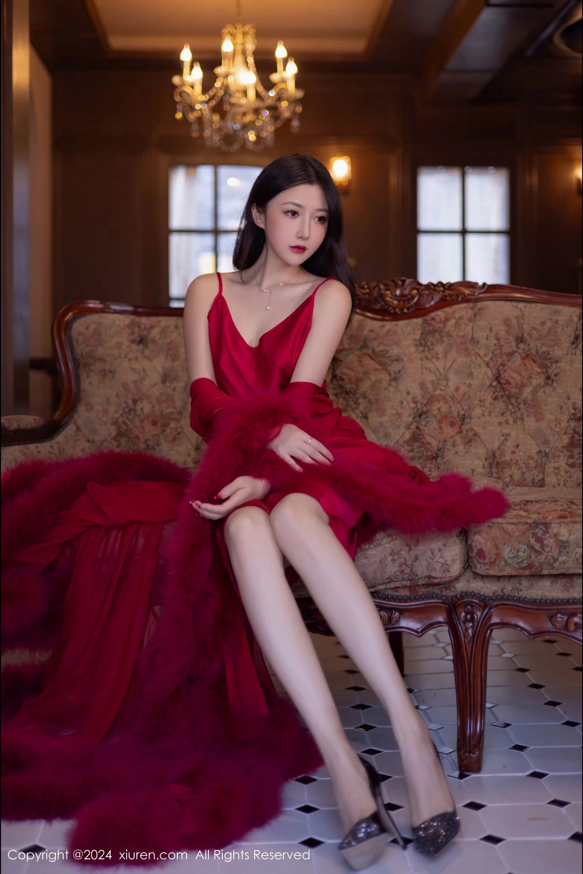 秀人集.com_[XiuRen秀人网]No.9422_模特鱼子酱Fish红玫瑰主题红色吊带连衣裙秀曼妙身姿迷人诱惑写真80P