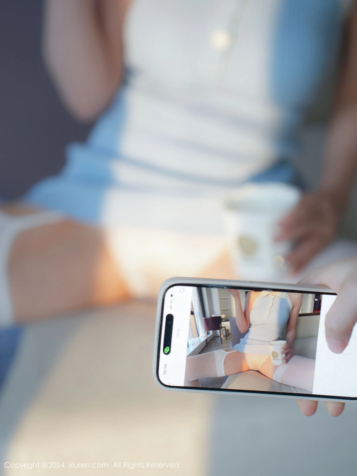 秀人集.com_[XiuRen秀人网]No.9458_新人模特李金金蓝色连衣短裙露白色内衣配白丝吊袜秀美腿诱惑写真98P