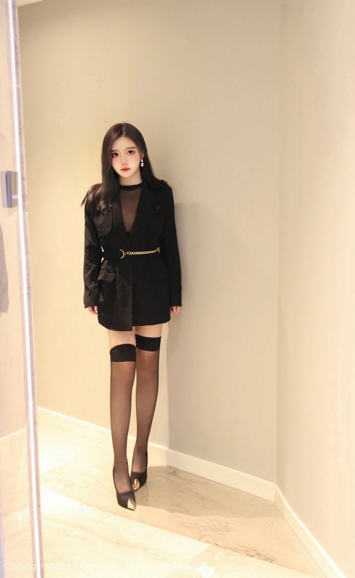 秀人集.com_[XiuRen秀人网]No.9347_模特小薯条nienie性感黑色内衣配黑丝袜秀完美身材撩人诱惑写真102P