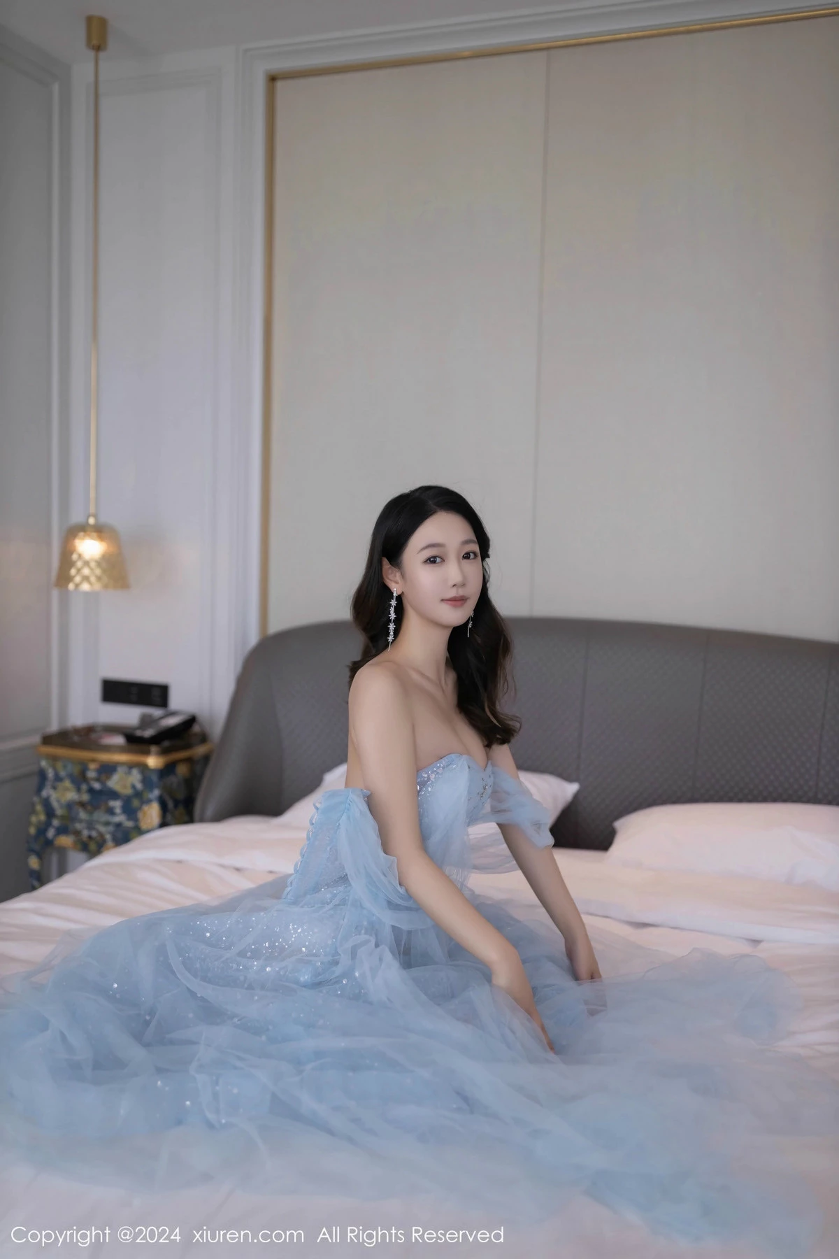 秀人集.com_[XiuRen秀人网]No.9538_模特唐安琪性感淡蓝色薄纱礼裙露白色内衣秀曼妙身姿诱惑写真82P