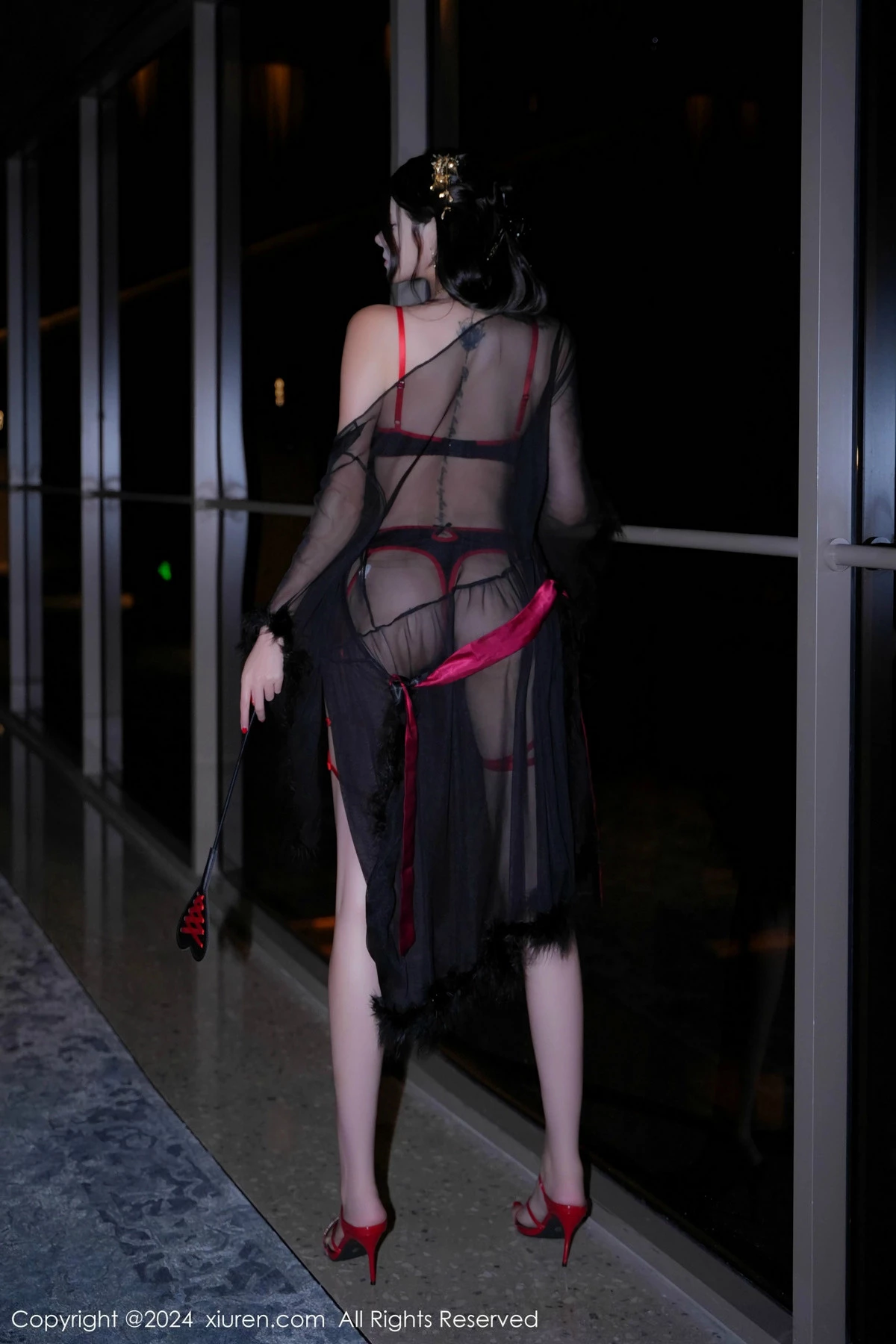 秀人集.com_[XiuRen秀人网]No.9544_模特果茶姐姐私房性感红黑搭配情趣内衣秀曼妙身姿撩人诱惑写真64P