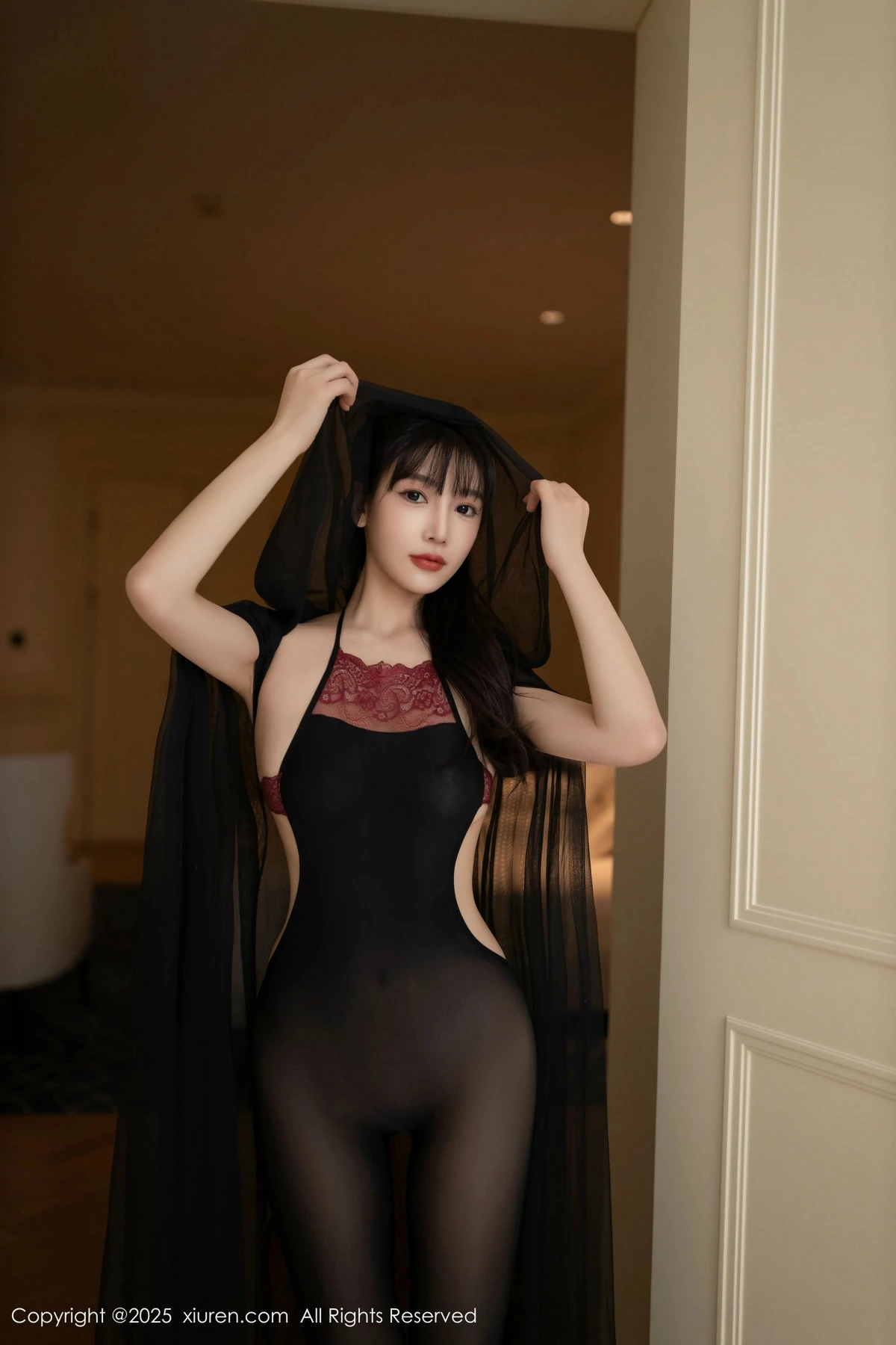秀人集.com_[XiuRen秀人网]No.9735_模特陆萱萱私房性感黑色薄透连体丝袜秀柔美身姿惹火诱惑写真80P