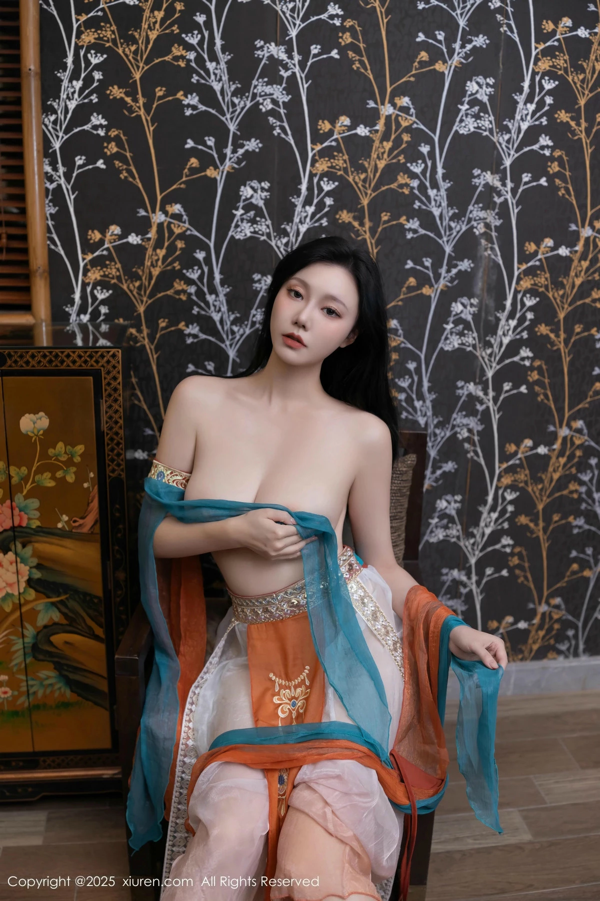 秀人集.com_[XiuRen秀人网]No.9757_模特安然anran性感古风薄纱服饰配超薄肉丝秀丰满身材诱惑写真81P