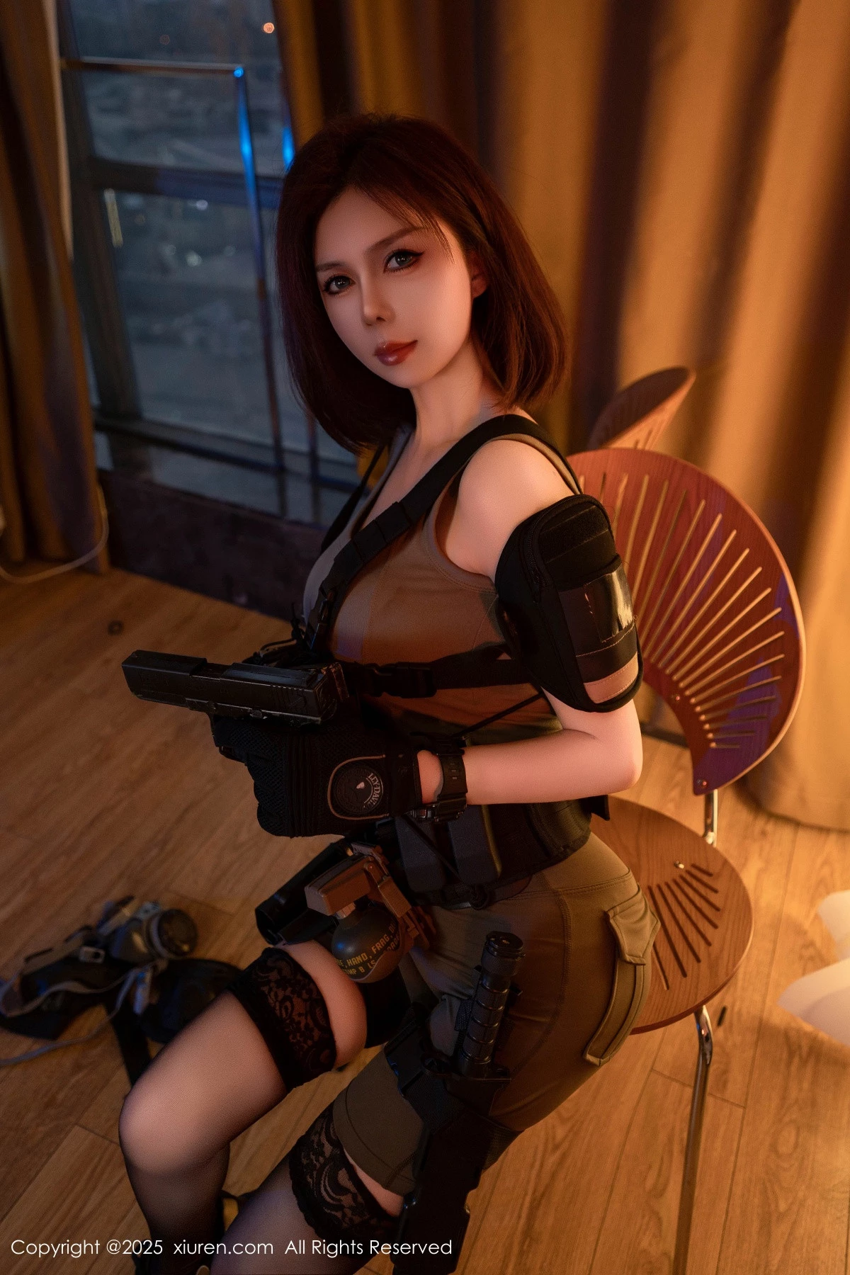 秀人集.com_[XiuRen秀人网]No.9759_模特白芷yy性感美女战士装扮黑色内衣配黑丝袜秀曼妙身姿诱惑写真94P