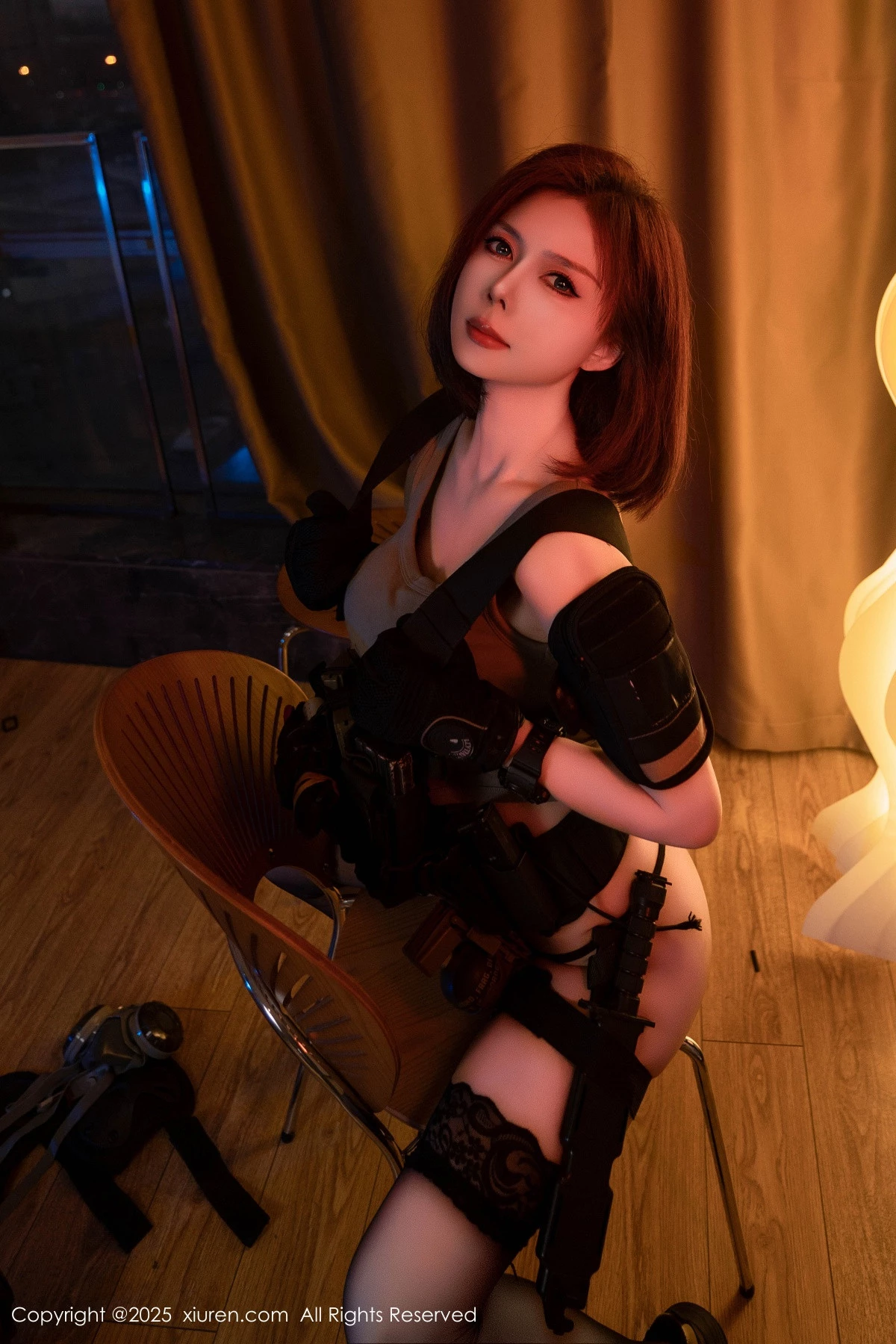 秀人集.com_[XiuRen秀人网]No.9759_模特白芷yy性感美女战士装扮黑色内衣配黑丝袜秀曼妙身姿诱惑写真94P