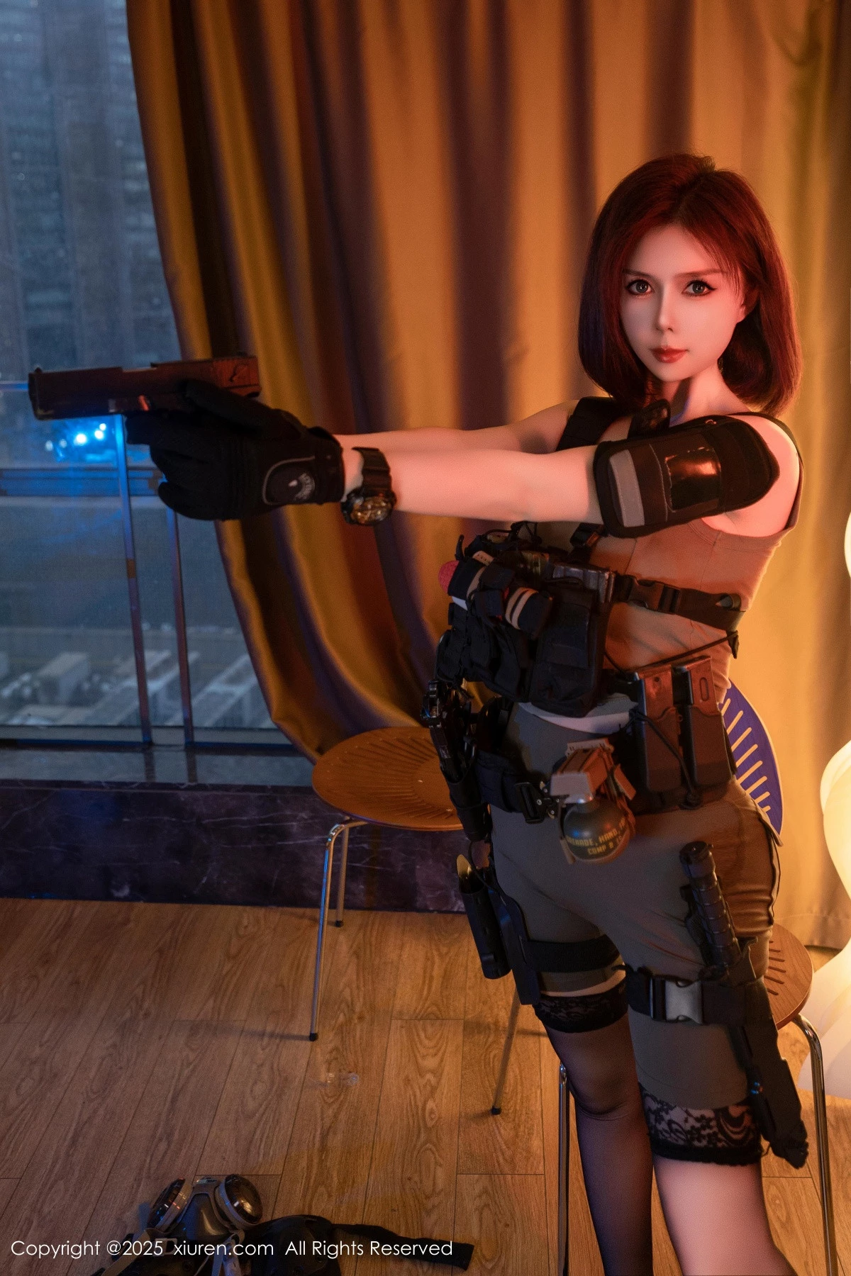 秀人集.com_[XiuRen秀人网]No.9759_模特白芷yy性感美女战士装扮黑色内衣配黑丝袜秀曼妙身姿诱惑写真94P