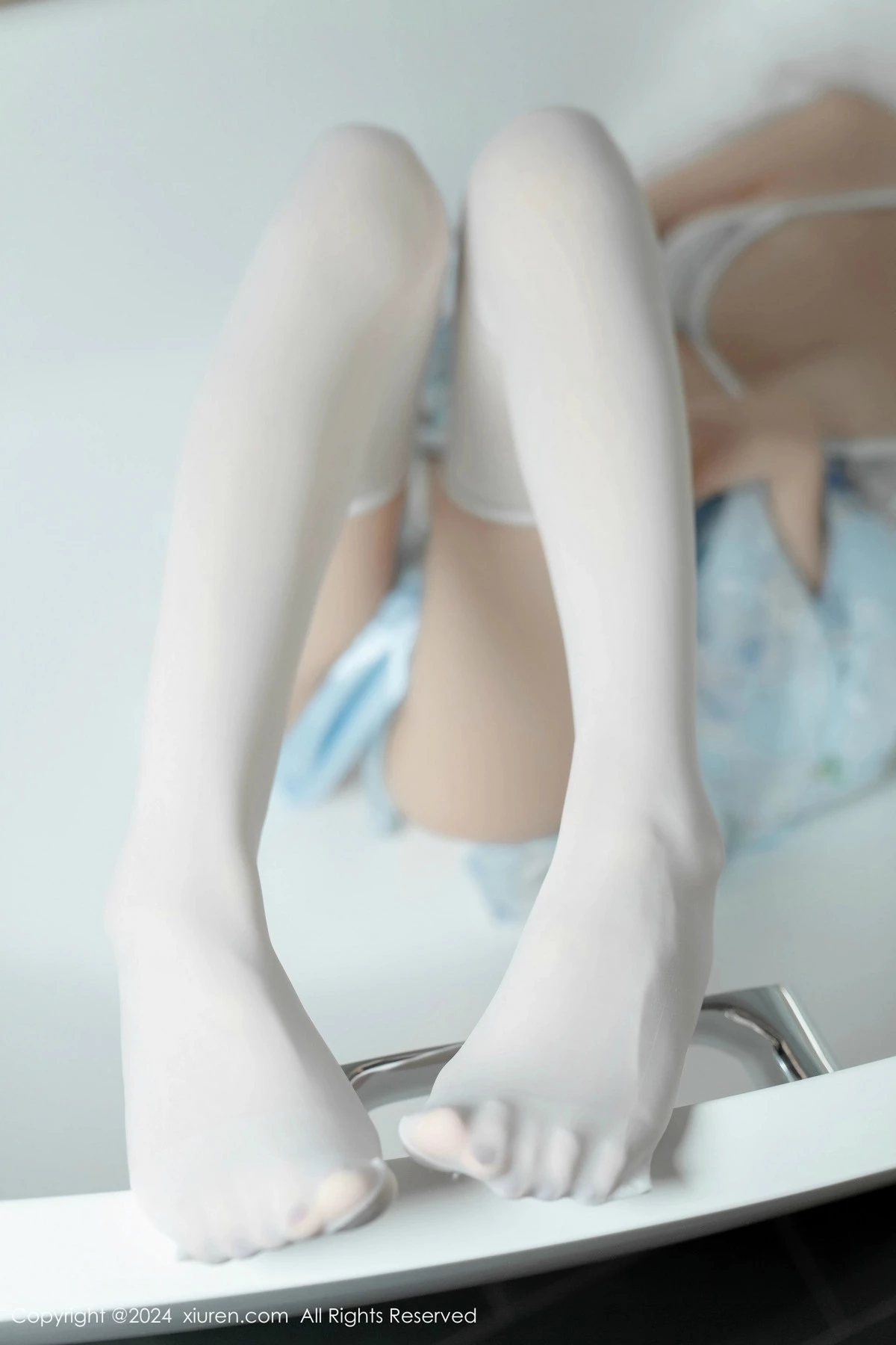 秀人集.com_[XiuRen秀人网]No.9632_模特林星阑性感浅蓝色连衣短裙配白色丝袜秀曼妙身姿诱惑写真85P