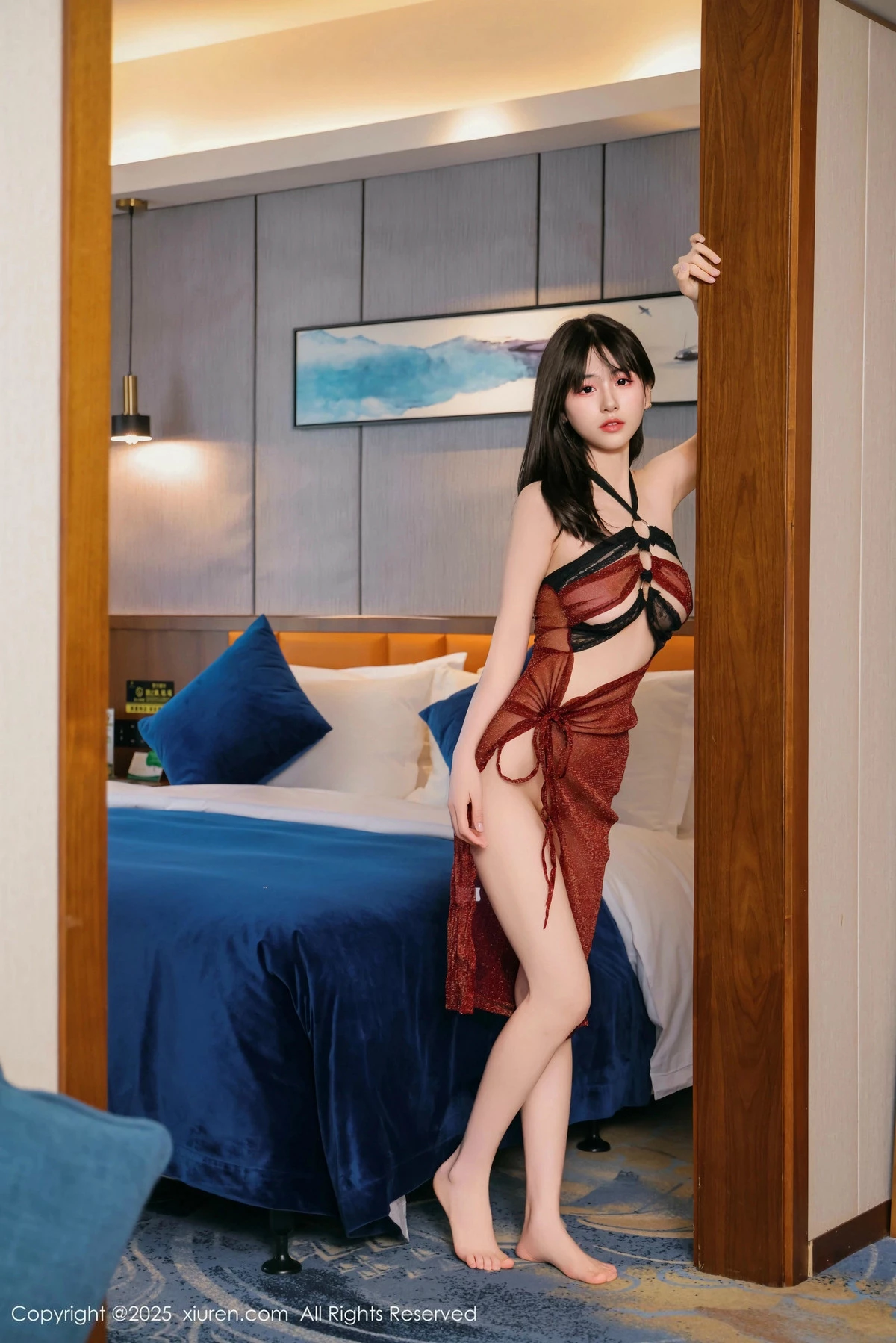 秀人集.com_[XiuRen秀人网]No.9804_模特奶芙乔乔性感红黑薄纱古装服饰半脱秀凹凸身材撩人诱惑写真81P