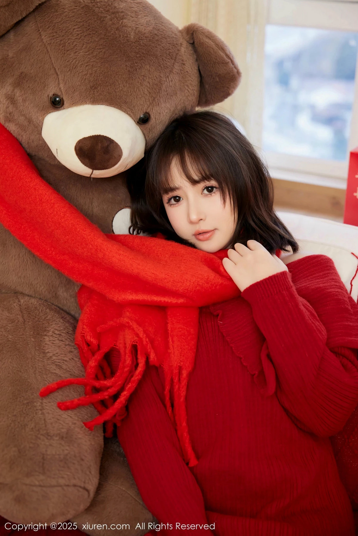 秀人集.com_[XiuRen秀人网]No.9818_模特养乐多Doll新年主题性感喜庆红色内衣秀完美身材诱惑写真66P