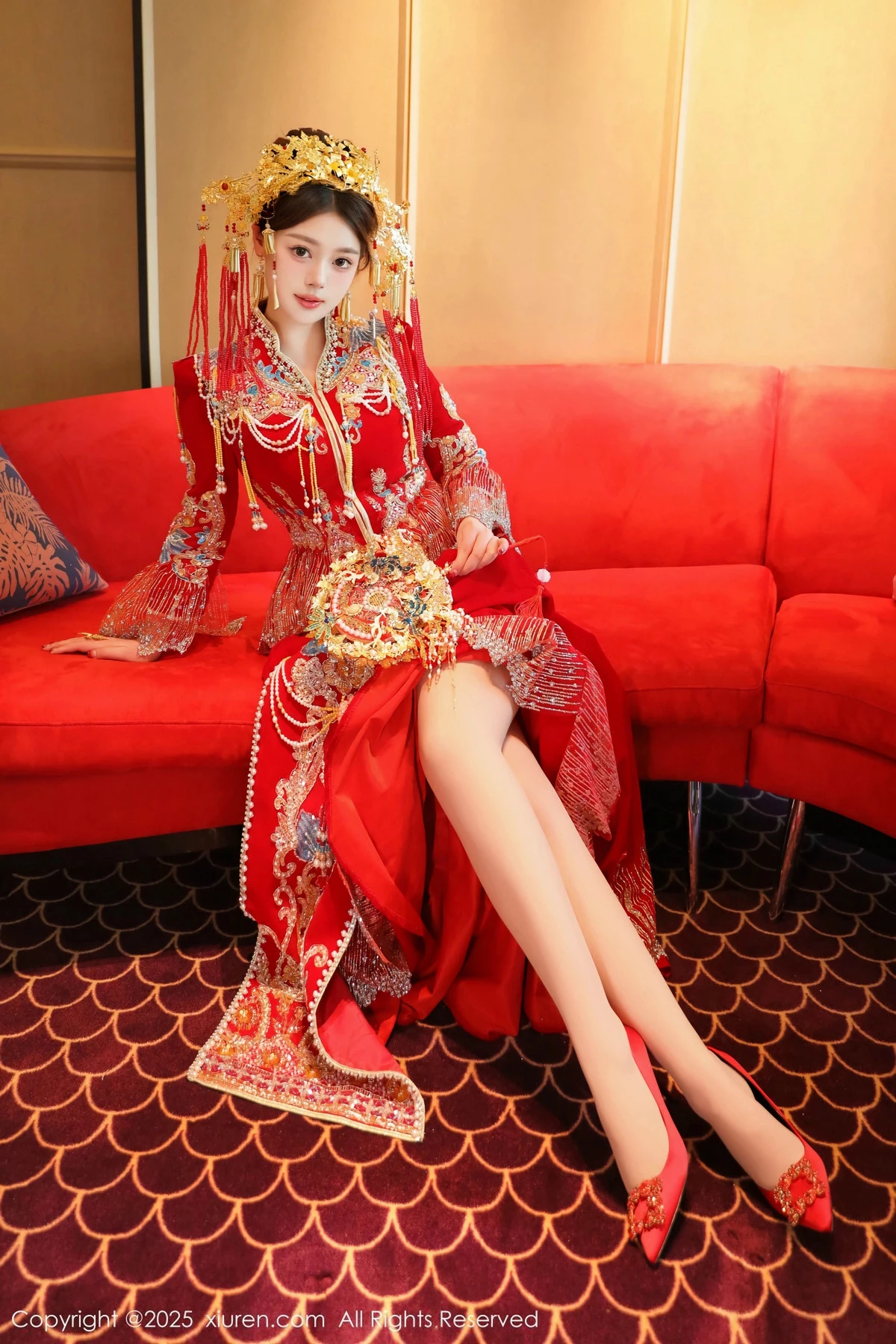 秀人集.com_[XiuRen秀人网]No.9823_模特蛋蛋宝新年主题性感红色新娘装露白色内衣秀丰腴身材诱惑写真79P