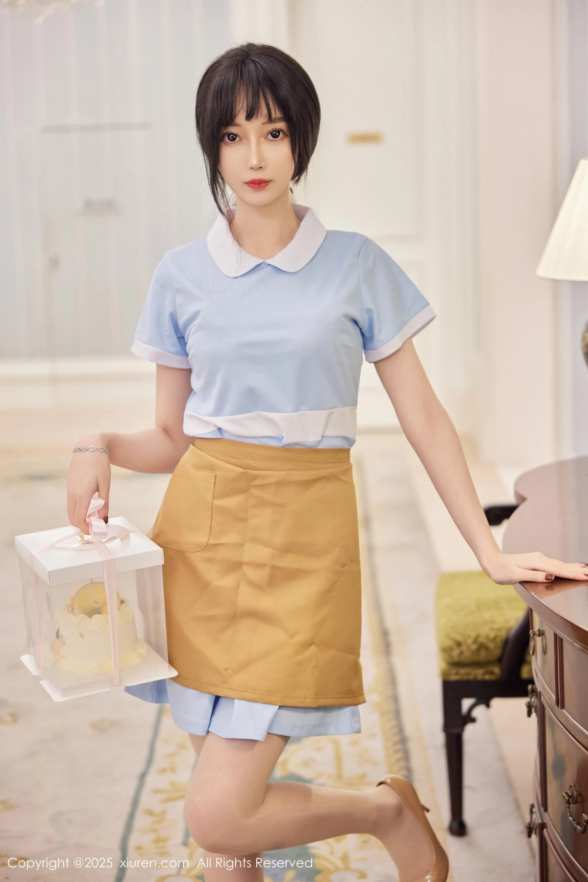 秀人集.com_[XiuRen秀人网]No.9864_模特玥儿玥er性感蓝色连衣短裙配超薄肉丝秀曼妙身材诱惑写真82P