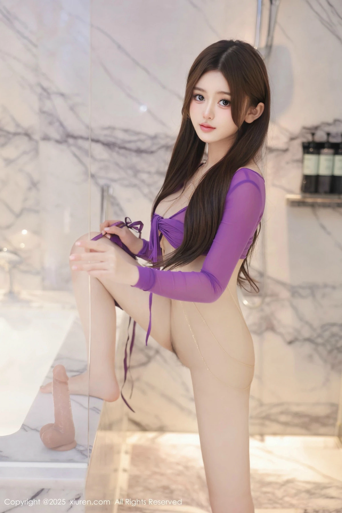 秀人集.com_[XiuRen秀人网]No.9876_模特媃柔rourou私房性感紫色情趣服饰秀惹火身材撩人诱惑写真80P