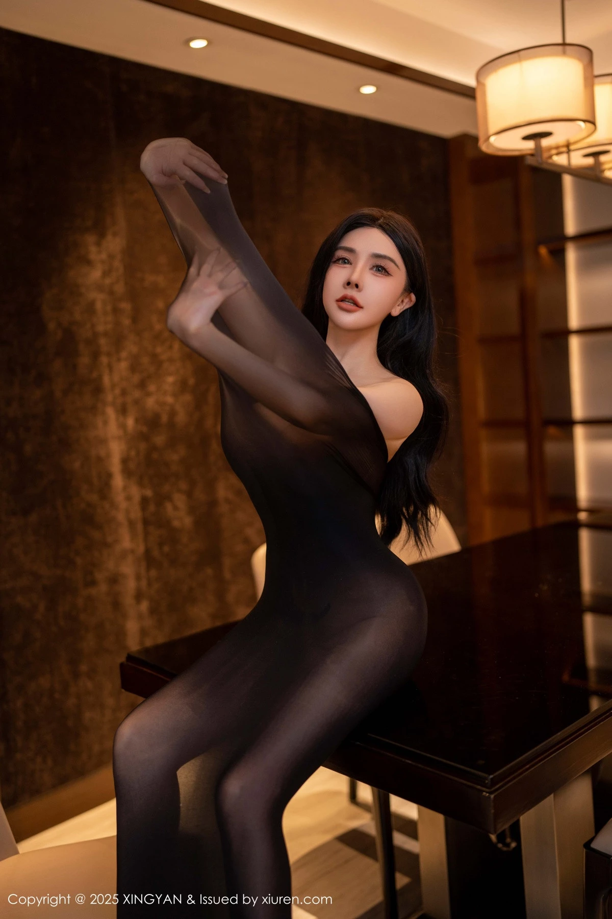 秀人集.com_[XINGYAN星颜社]VOL.309_模特潘思沁私房性感超薄黑色连体丝袜秀巨乳肥臀惹火诱惑写真80P