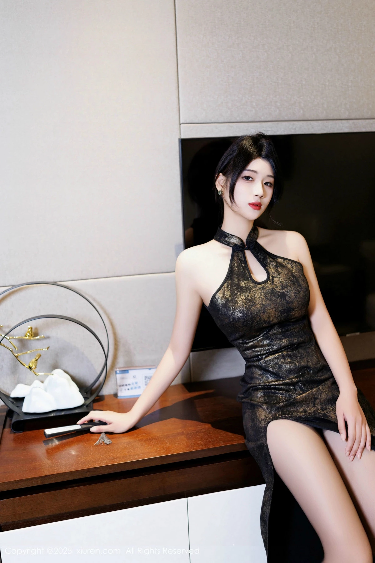 秀人集.com_[XiuRen秀人网]No.9793_模特南乔私房性感黑色情趣内衣配黑丝吊袜秀完美身材诱惑写真86P