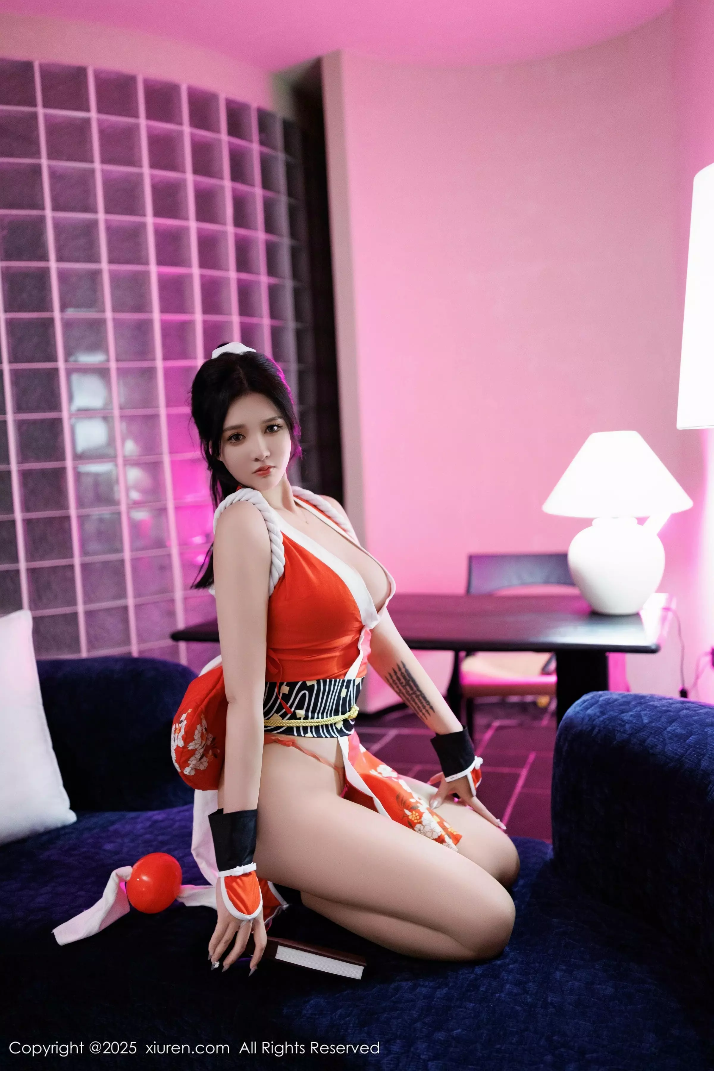 秀人集.com_[XiuRen秀人网]No.10017_模特娜比不知火舞主题性感红色连衣短裙秀凹凸身材撩人诱惑写真81P