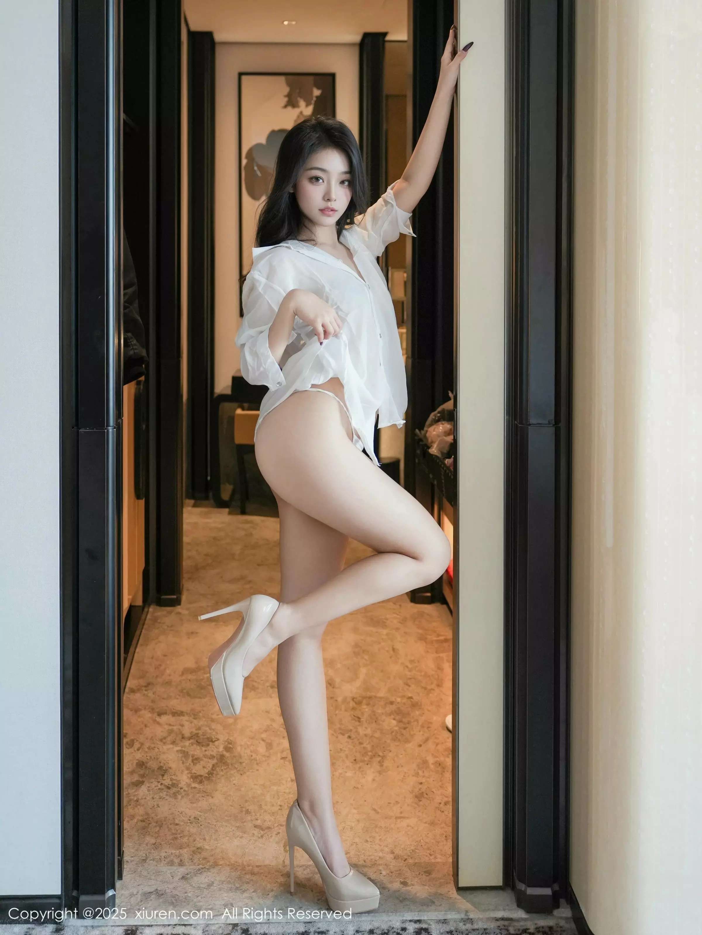 秀人集.com_[XiuRen秀人网]No.10025_模特白琮瑗性感白色衬衣露白色丁字裤秀惹火身材撩人诱惑写真69P