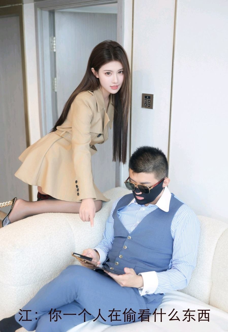 秀人集.com_[XiuRen秀人网]No.10079_模特江淑影river浅色风衣露黑色情趣内衣配黑丝吊袜极致魅惑写真97P