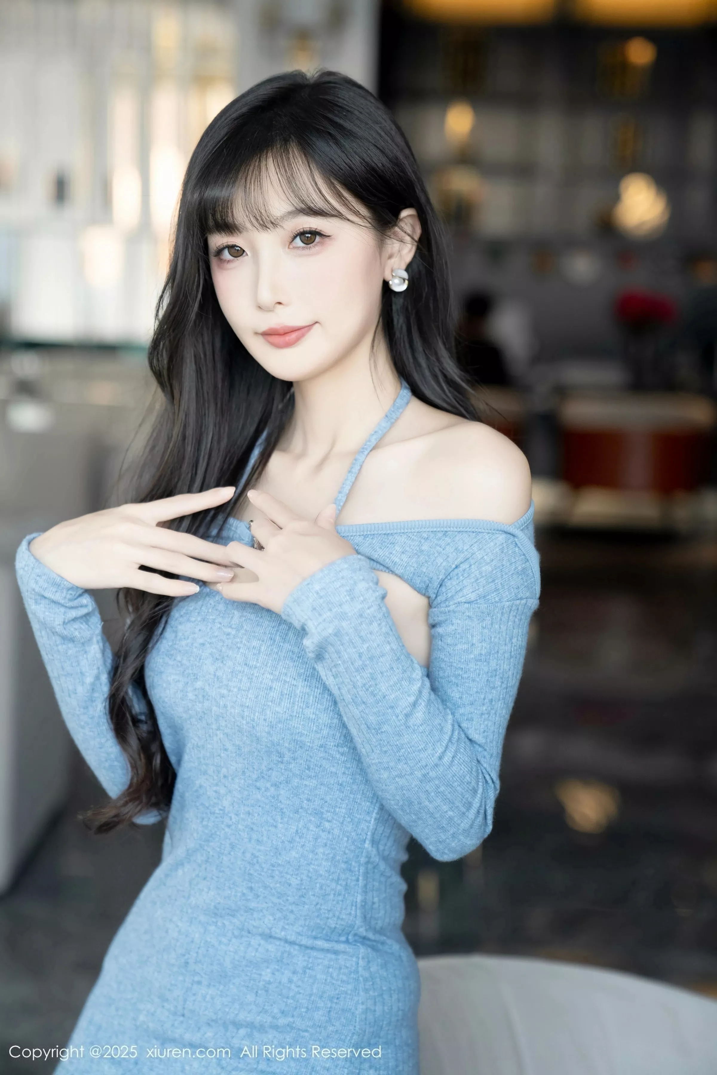 秀人集.com_[XiuRen秀人网]No.10124_模特樱桃小阑子性感浅蓝色连衣短裙配灰丝袜秀曼妙身姿诱惑写真86P