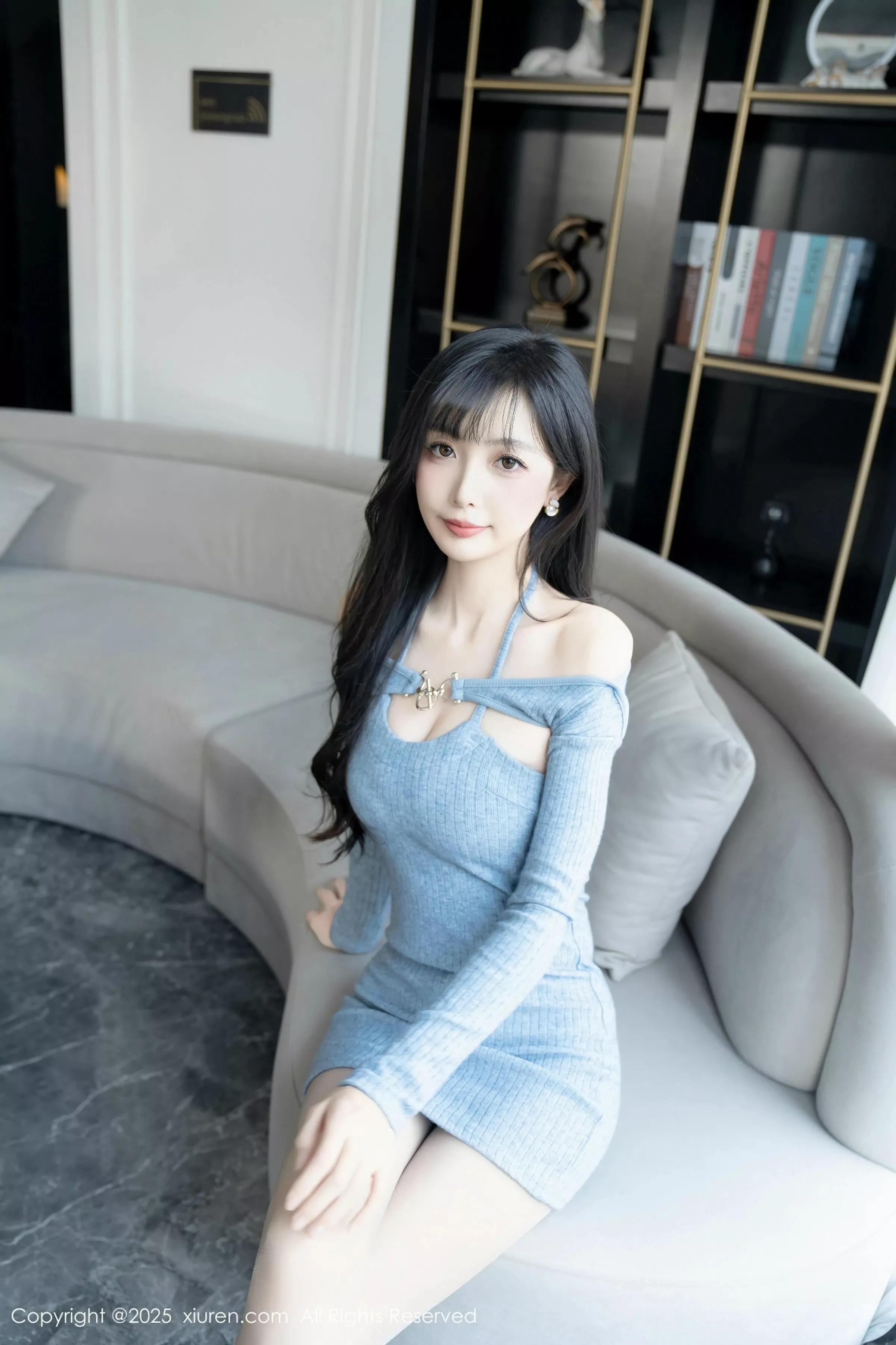 秀人集.com_[XiuRen秀人网]No.10124_模特樱桃小阑子性感浅蓝色连衣短裙配灰丝袜秀曼妙身姿诱惑写真86P