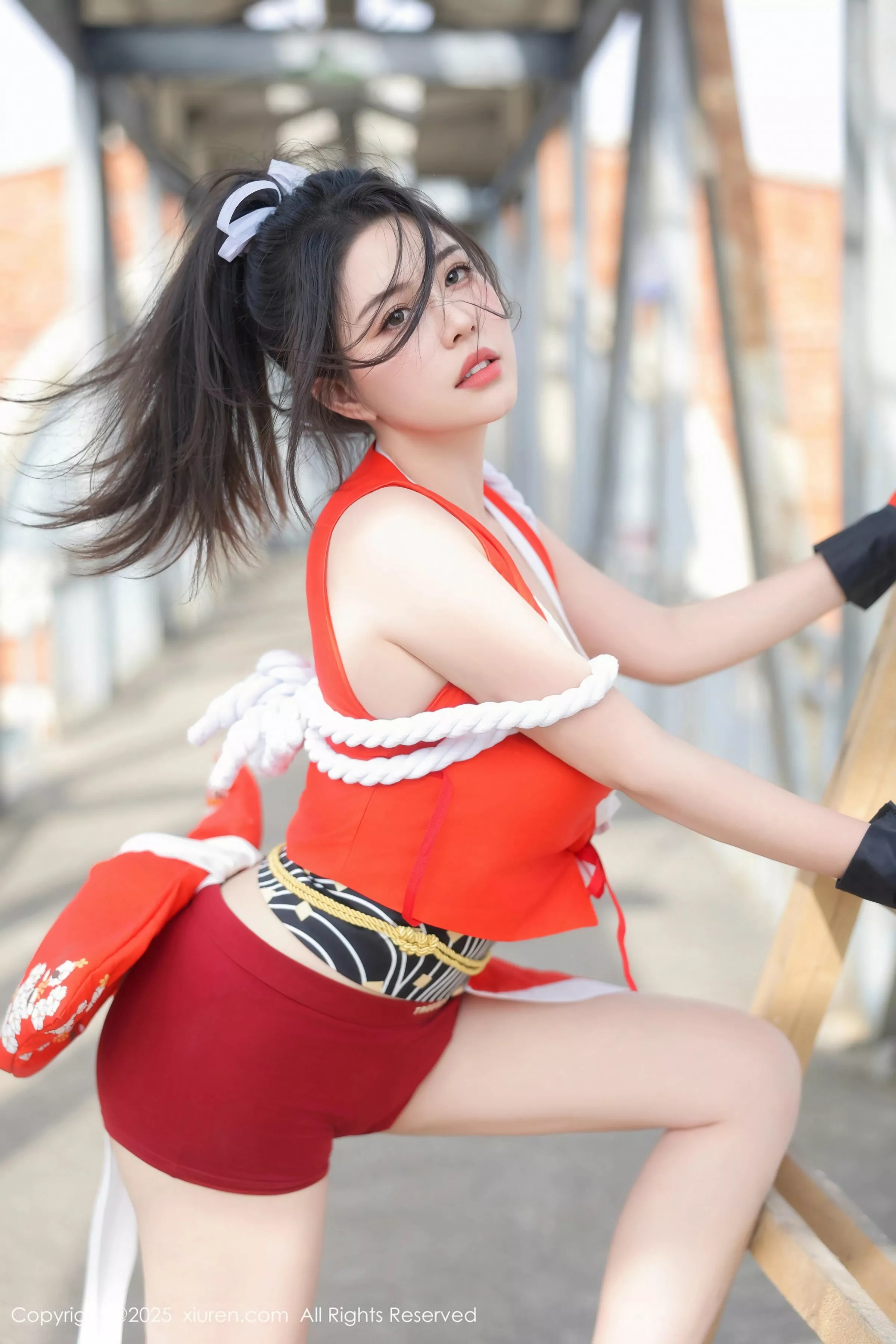 秀人集.com_[XiuRen秀人网]No.10133_模特林若凡F性感红色不知火舞服饰配丁字裤秀丰满身材诱惑写真81P