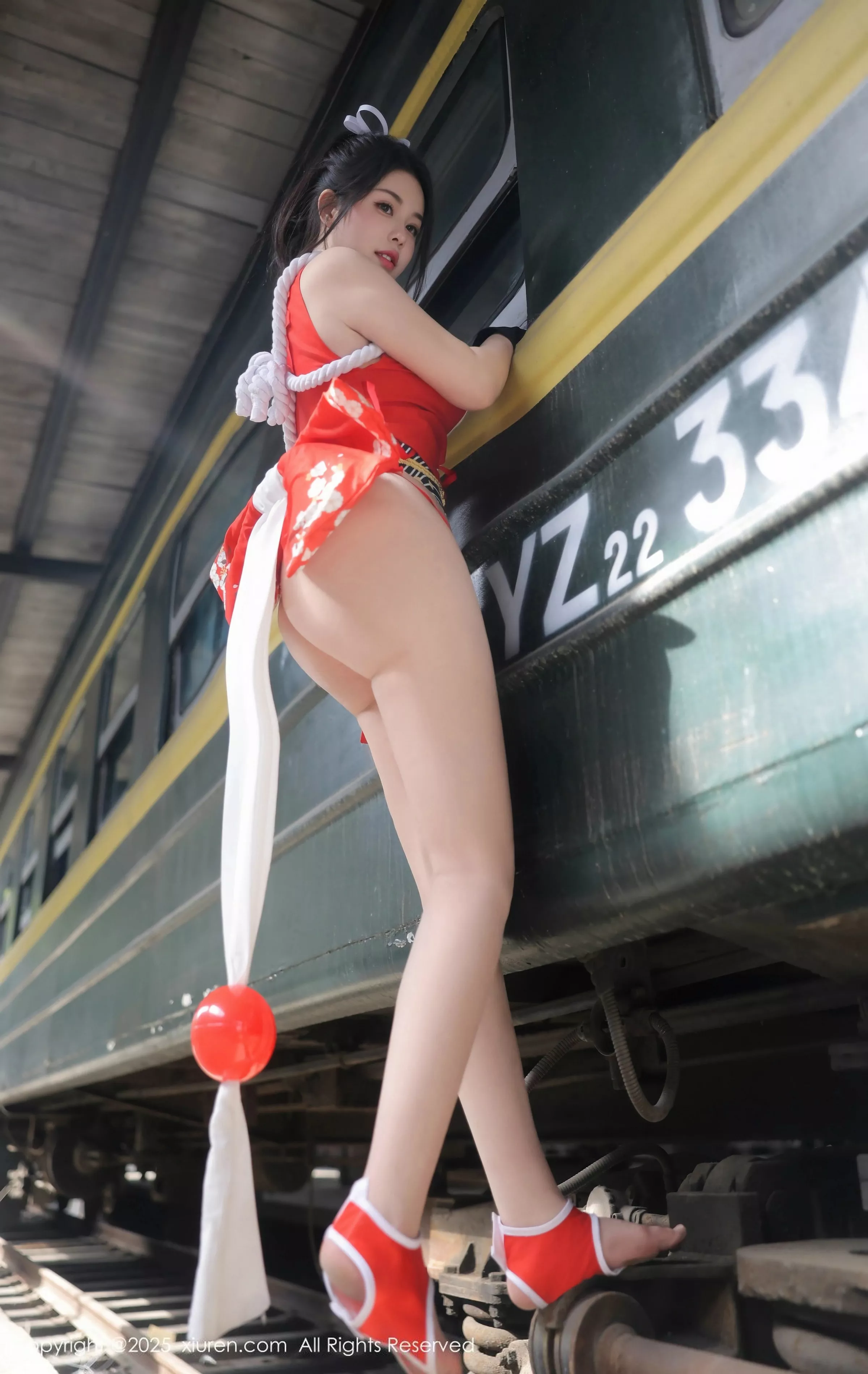 秀人集.com_[XiuRen秀人网]No.10133_模特林若凡F性感红色不知火舞服饰配丁字裤秀丰满身材诱惑写真81P