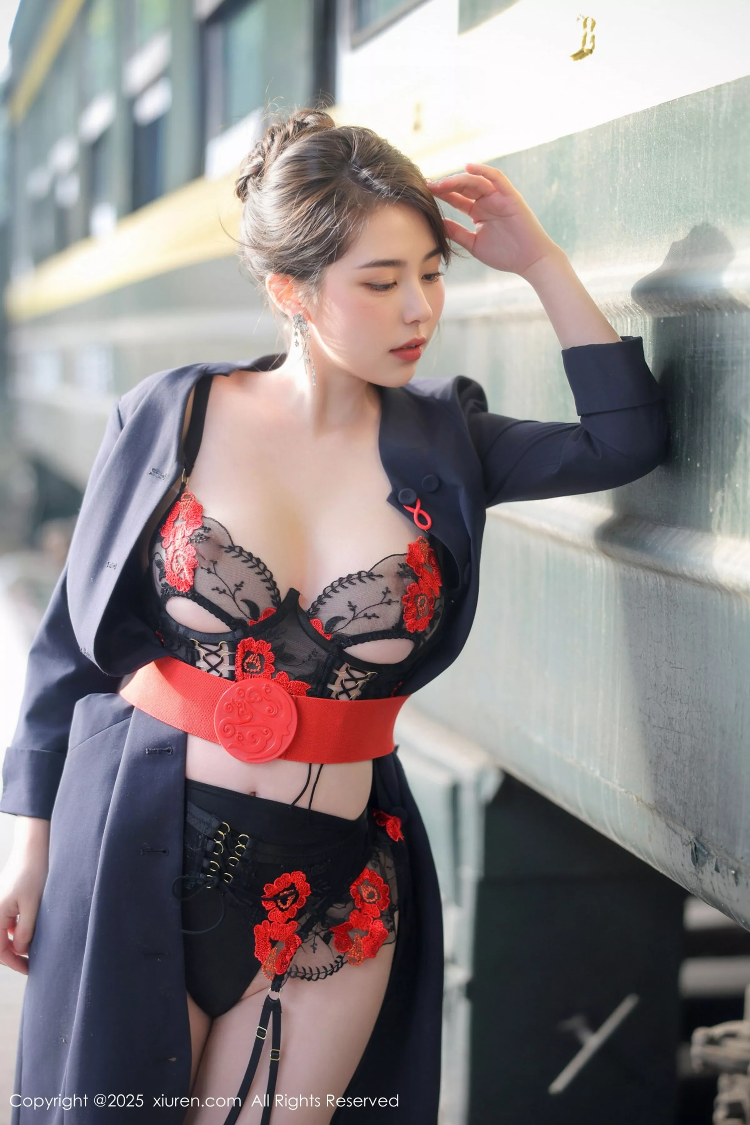 秀人集.com_[XiuRen秀人网]No.10155_模特白茹雪abby性感黑色情趣内衣配黑丝吊袜秀丰腴身材诱惑写真78P