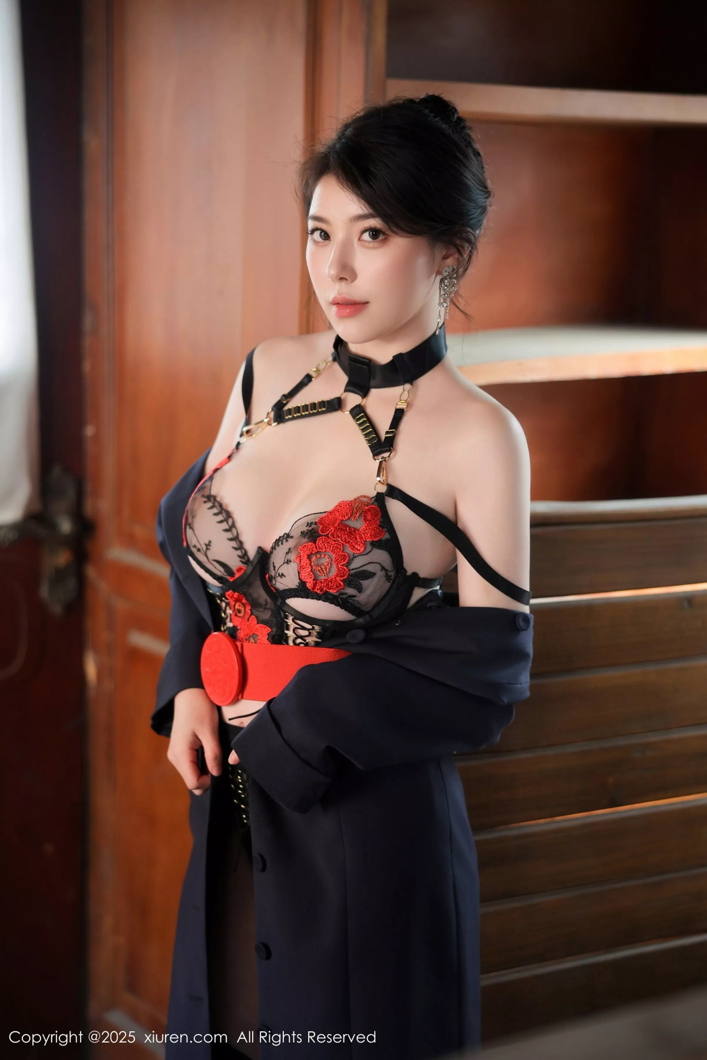 秀人集.com_[XiuRen秀人网]No.10155_模特白茹雪abby性感黑色情趣内衣配黑丝吊袜秀丰腴身材诱惑写真78P