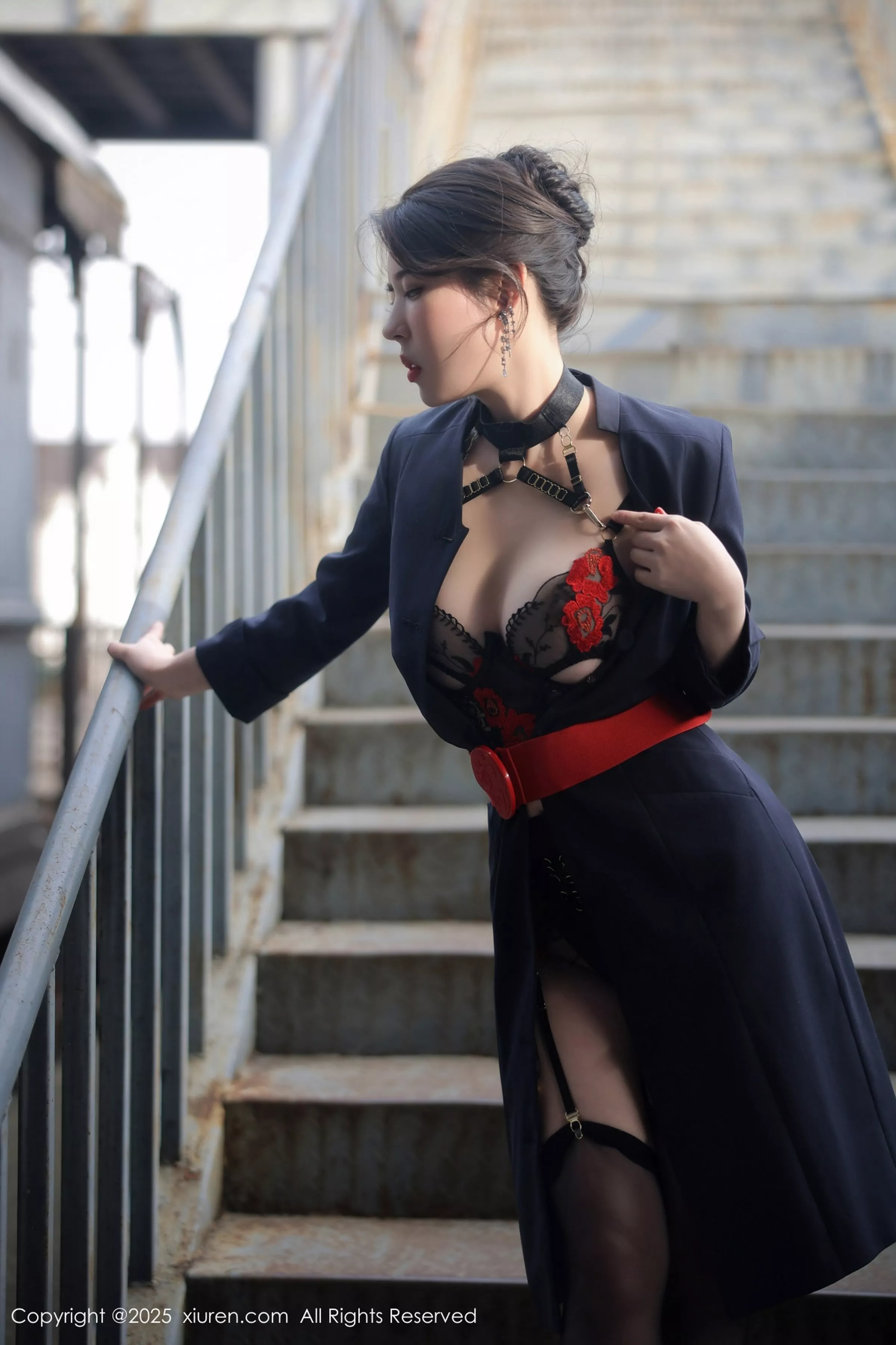 秀人集.com_[XiuRen秀人网]No.10155_模特白茹雪abby性感黑色情趣内衣配黑丝吊袜秀丰腴身材诱惑写真78P