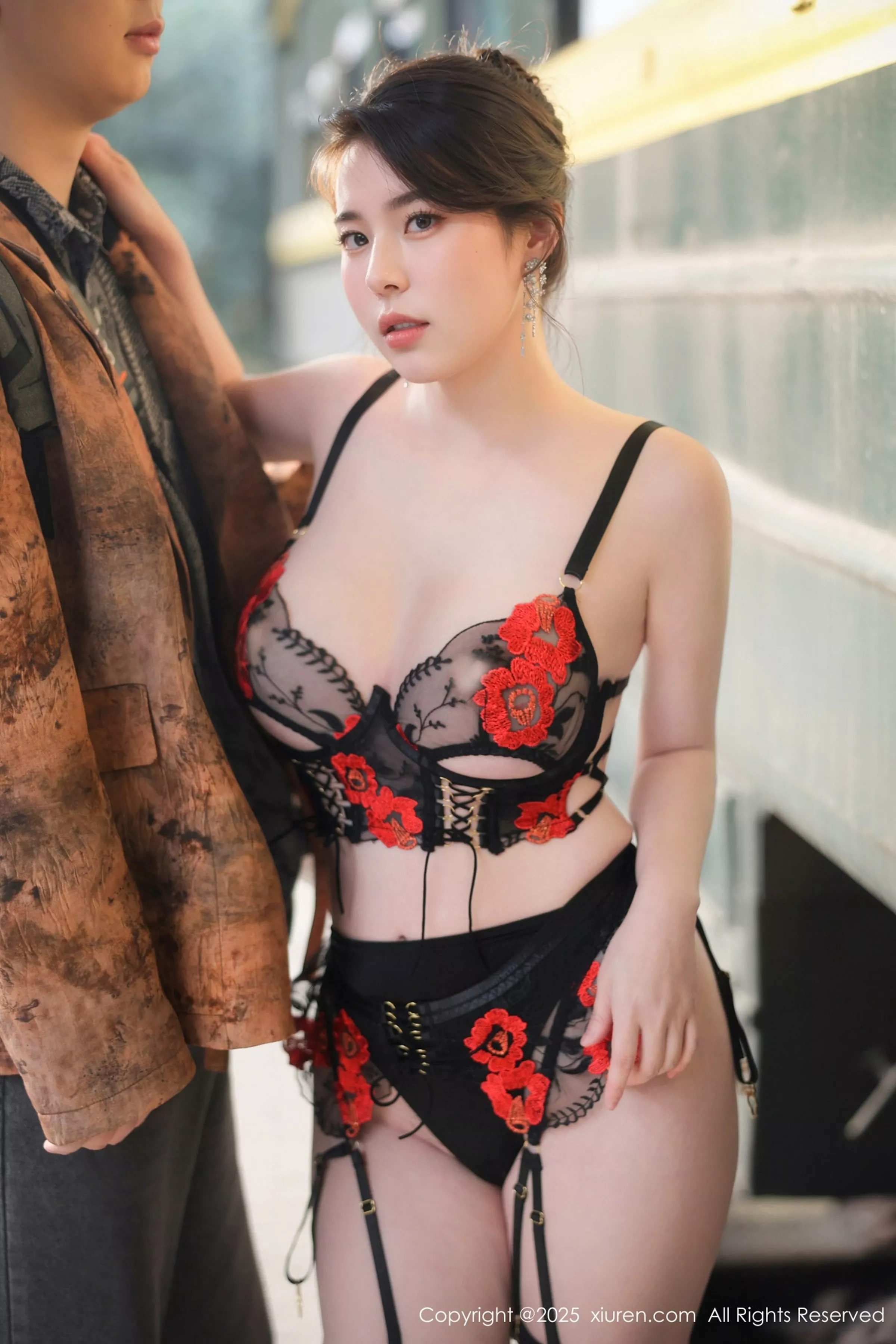 秀人集.com_[XiuRen秀人网]No.10155_模特白茹雪abby性感黑色情趣内衣配黑丝吊袜秀丰腴身材诱惑写真78P